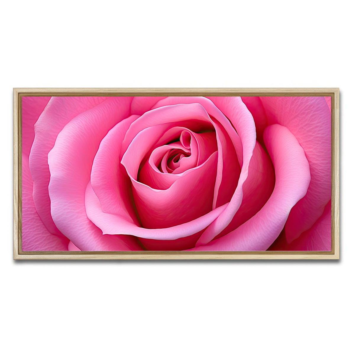 AUTO-MOCKUP WHITE | Pink Rose | 1 Piece | Natural Framed Canvas | group=2x1