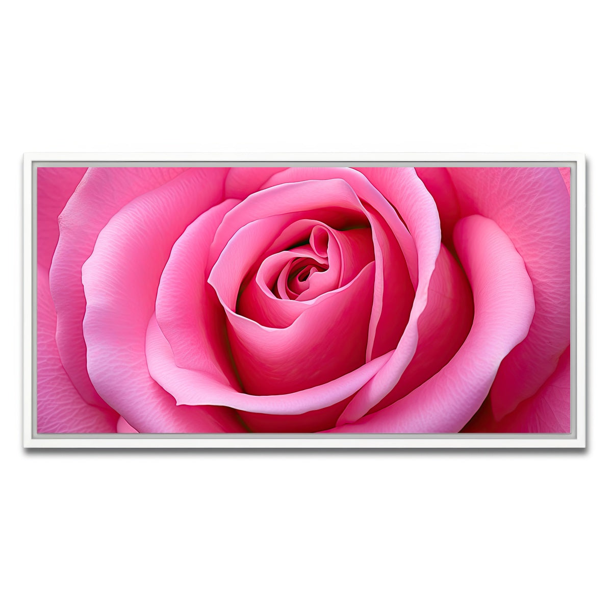 AUTO-MOCKUP WHITE | Pink Rose | 1 Piece | White Framed Canvas | group=2x1