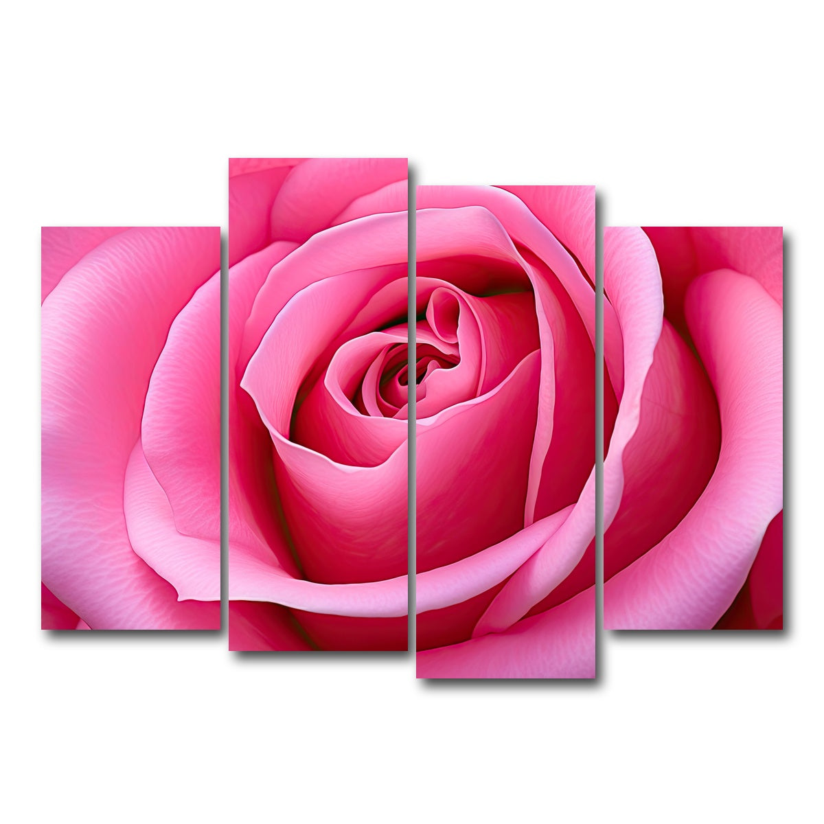 AUTO-MOCKUP WHITE | Pink Rose | 4 Piece | Gallery Wrap Canvas | group=4_normal