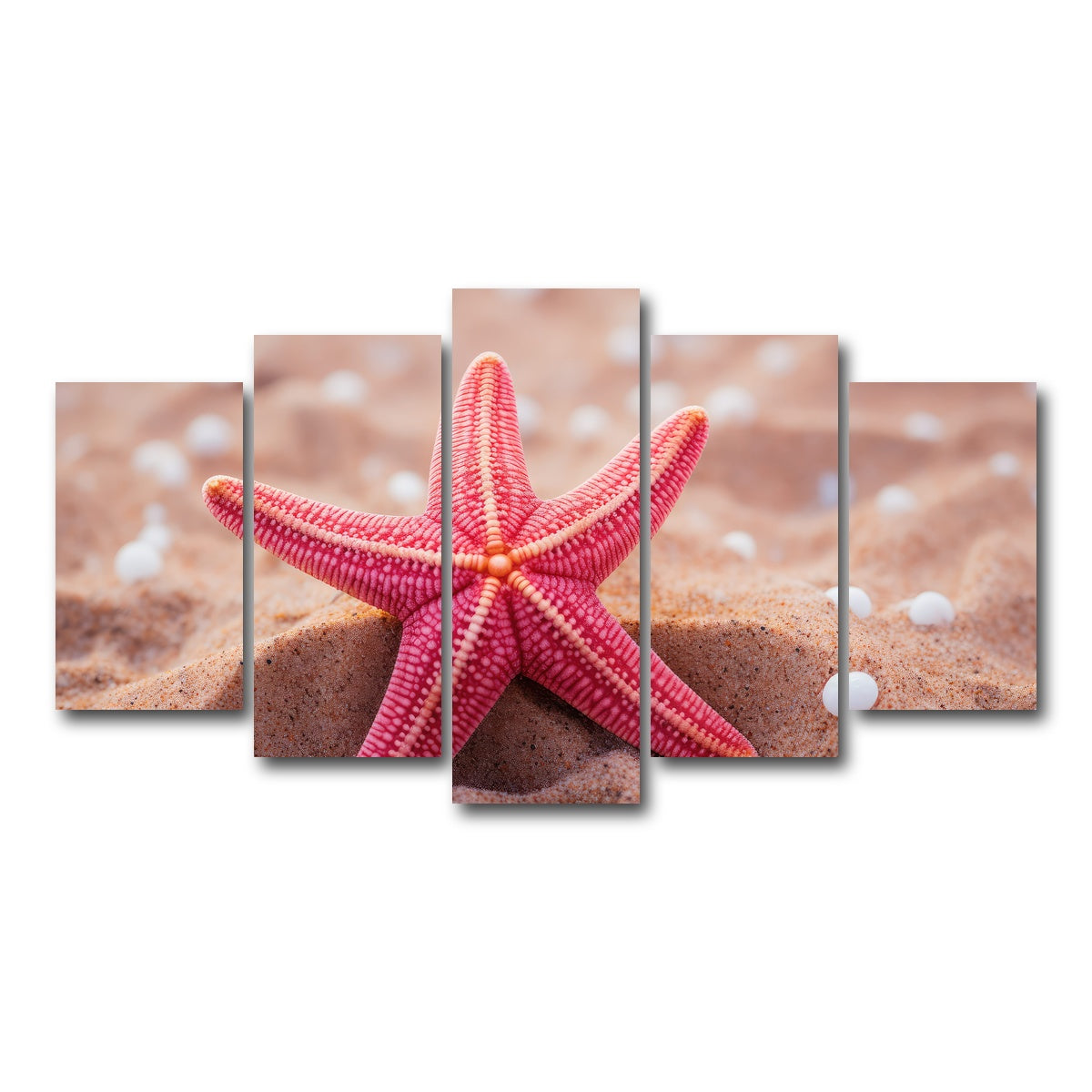 AUTO-MOCKUP WHITE | Pink Star Fish | 5 Piece | Gallery Wrap Canvas | group=5_normal