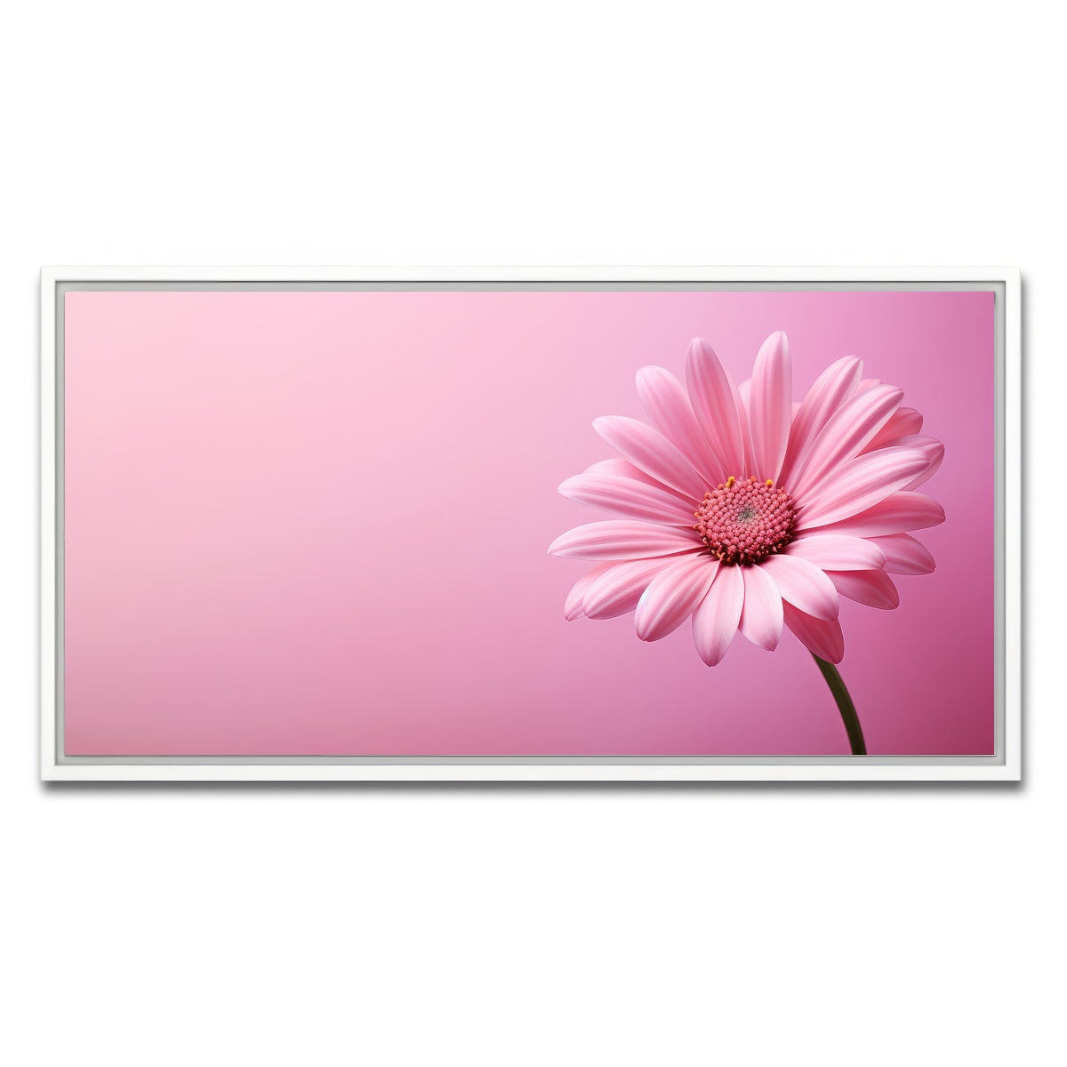 AUTO-MOCKUP WHITE | Pink Sunflower | 1 Piece | White Framed Canvas | group=2x1