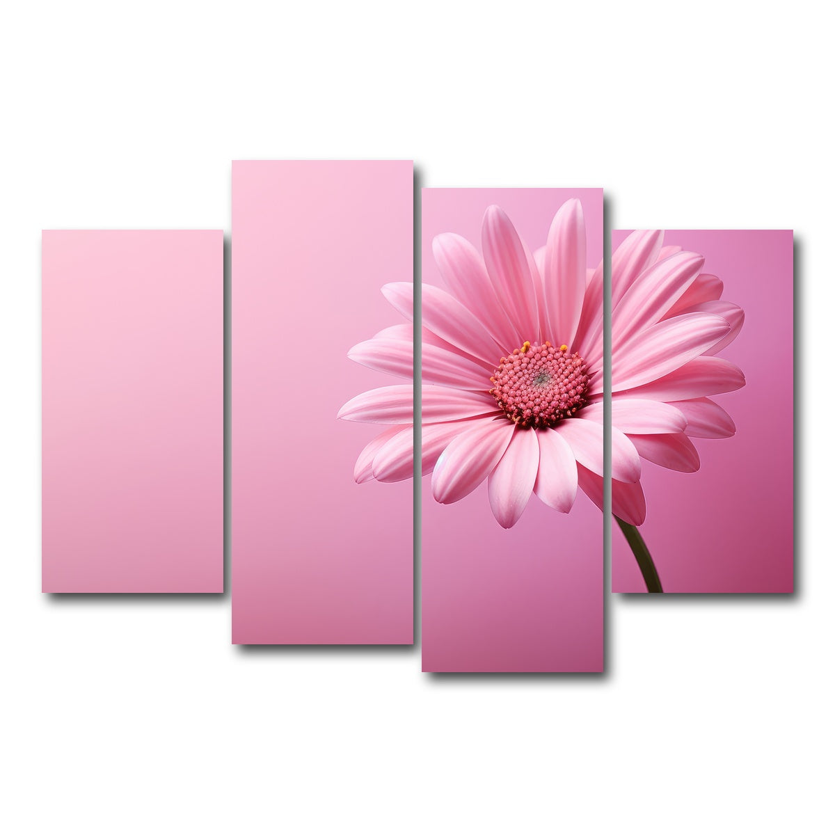 AUTO-MOCKUP WHITE | Pink Sunflower | 4 Piece | Gallery Wrap Canvas | group=4_short