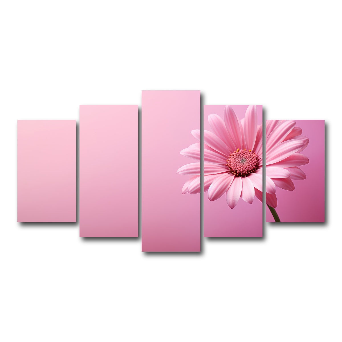 AUTO-MOCKUP WHITE | Pink Sunflower | 5 Piece | Gallery Wrap Canvas | group=5_normal