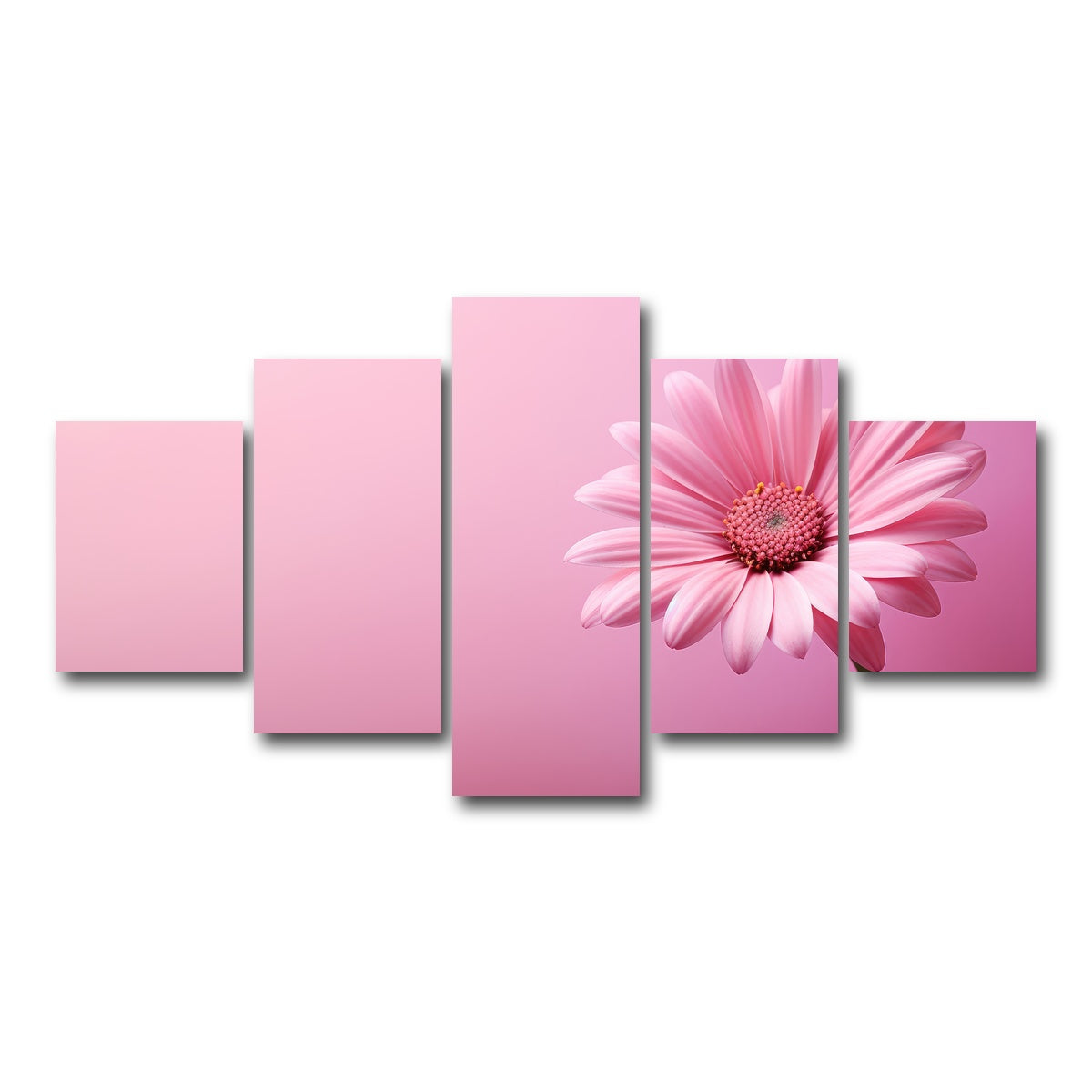AUTO-MOCKUP WHITE | Pink Sunflower | 5 Piece | Gallery Wrap Canvas | group=5_short