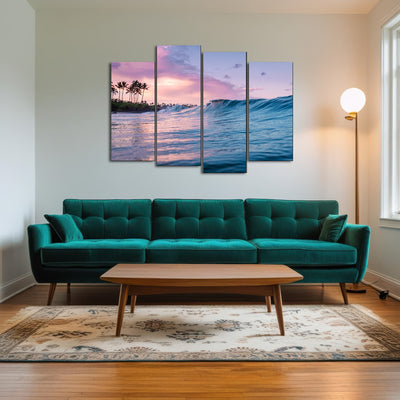 AUTO-MOCKUP ROOM | Pink Sunrise Blue Waves