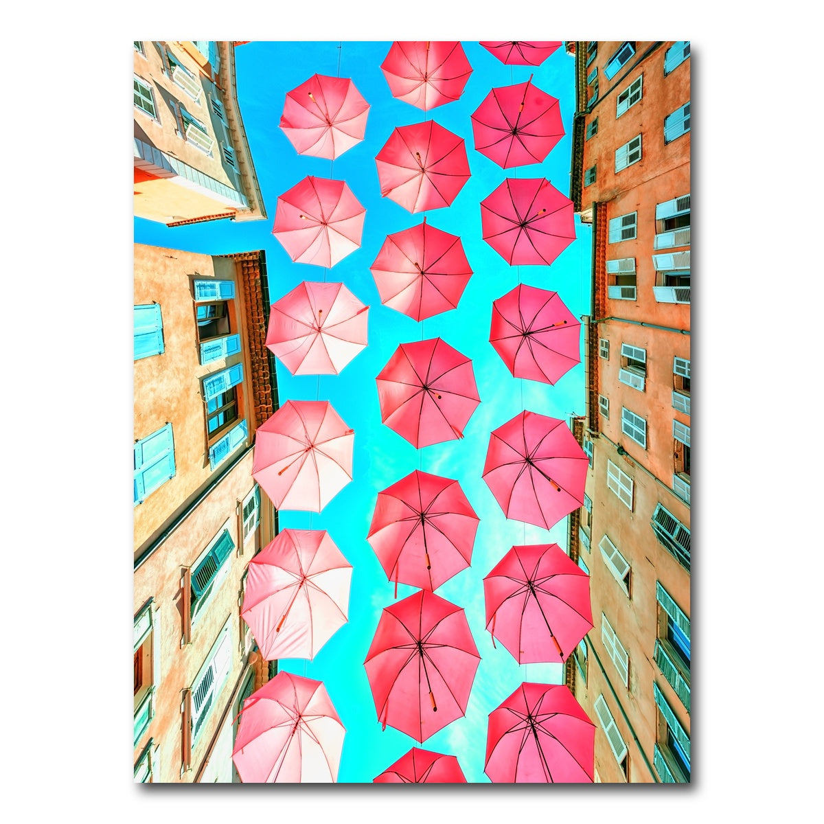 AUTO-MOCKUP WHITE | Pink Umbrellas | 1 Piece | Gallery Wrap Canvas | group=3x4