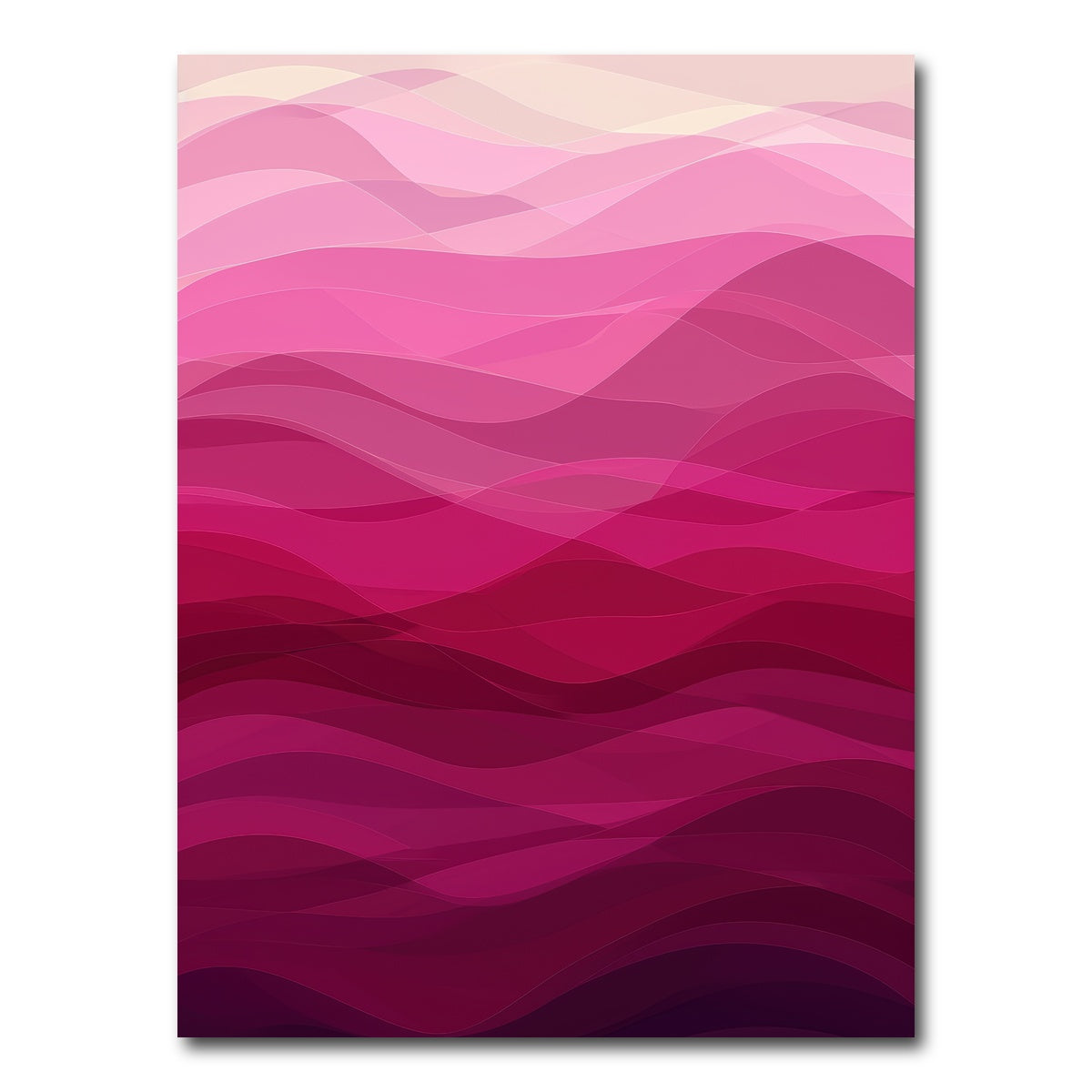 AUTO-MOCKUP WHITE | Pink Waves | 1 Piece | Gallery Wrap Canvas | group=3x4