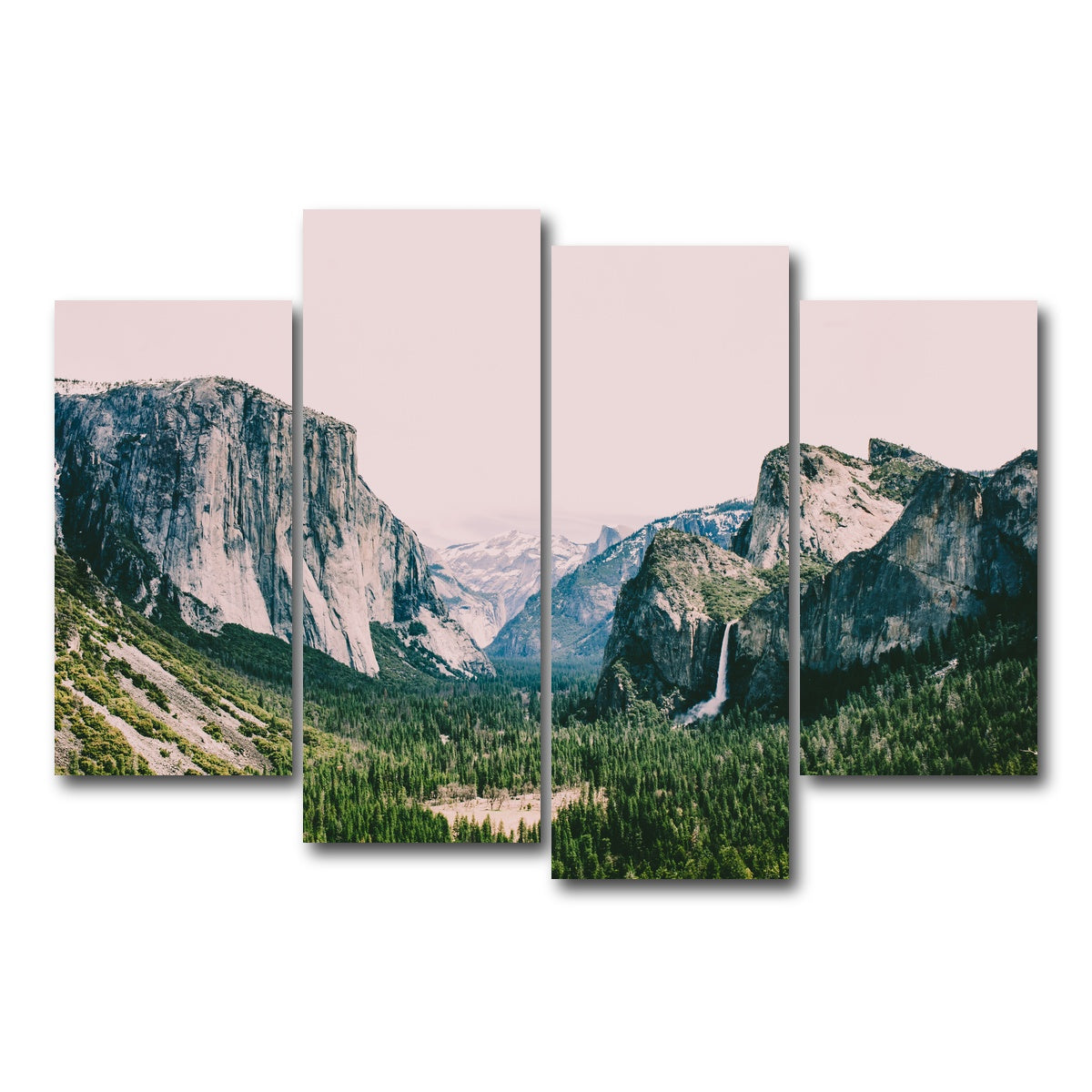AUTO-MOCKUP WHITE | Pink Yosemite | 4 Piece | Gallery Wrap Canvas | group=4_short