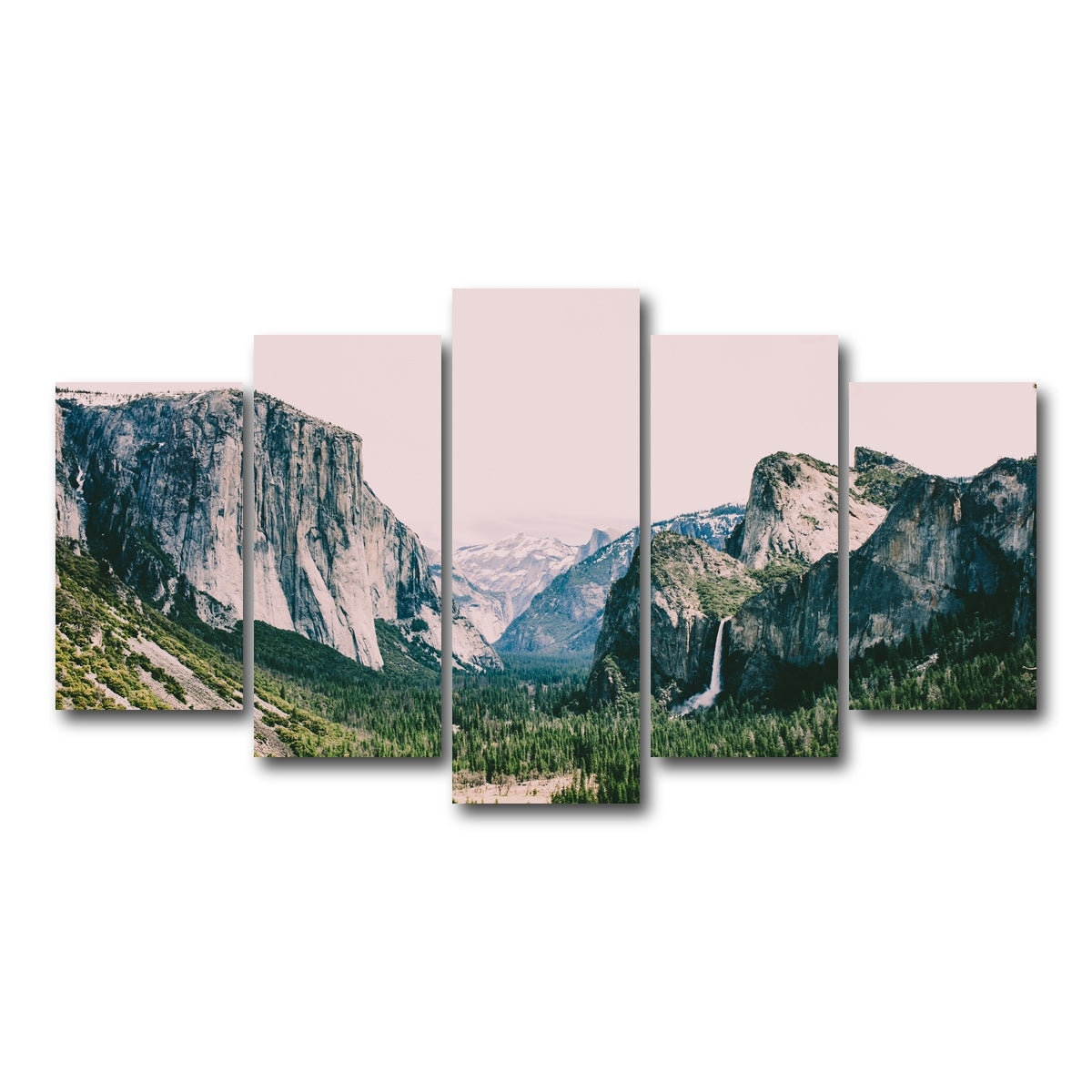 AUTO-MOCKUP WHITE | Pink Yosemite | 5 Piece | Gallery Wrap Canvas | group=5_normal