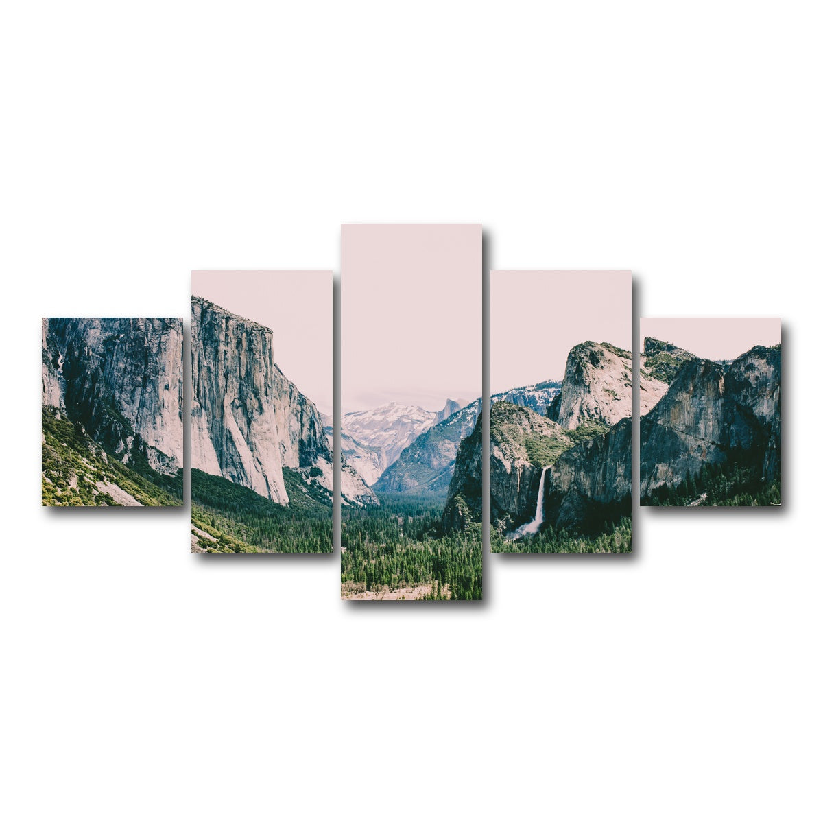 AUTO-MOCKUP WHITE | Pink Yosemite | 5 Piece | Gallery Wrap Canvas | group=5_short