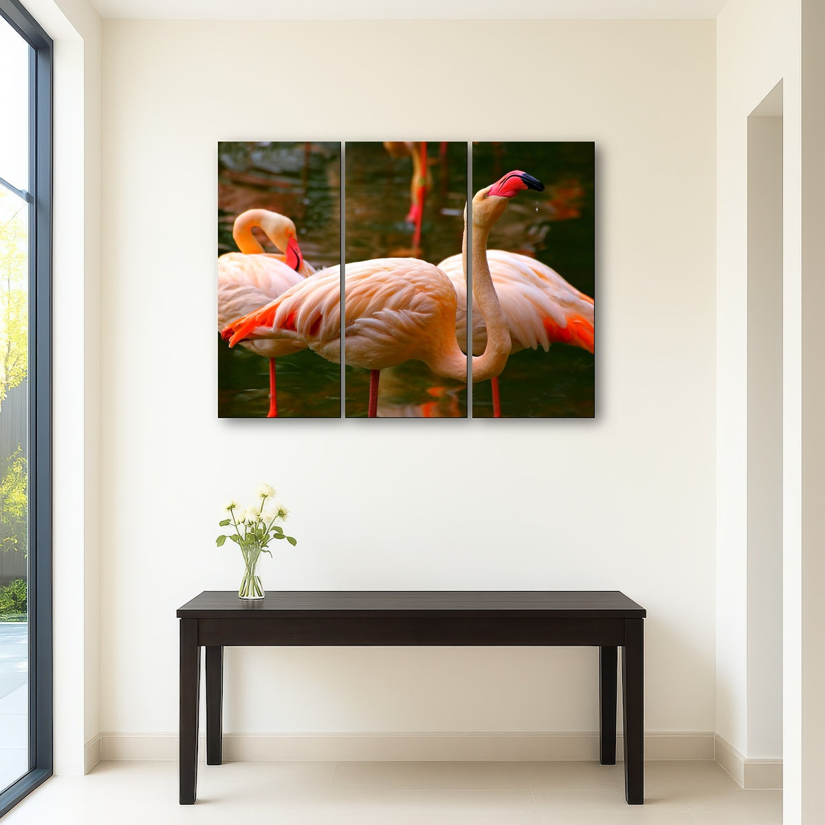 AUTO-MOCKUP ROOM | Pink flamingo birds