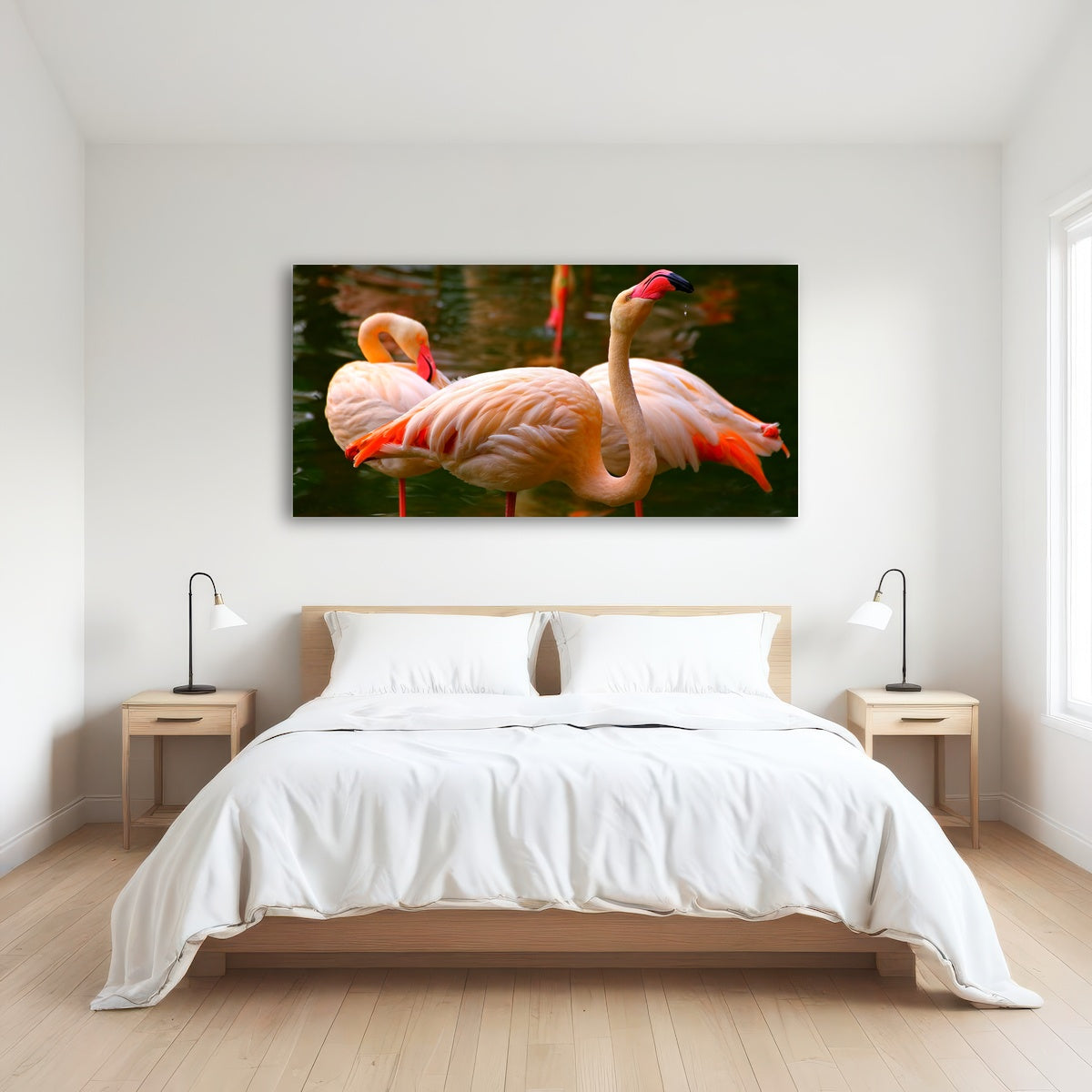 AUTO-MOCKUP ROOM | Pink flamingo birds