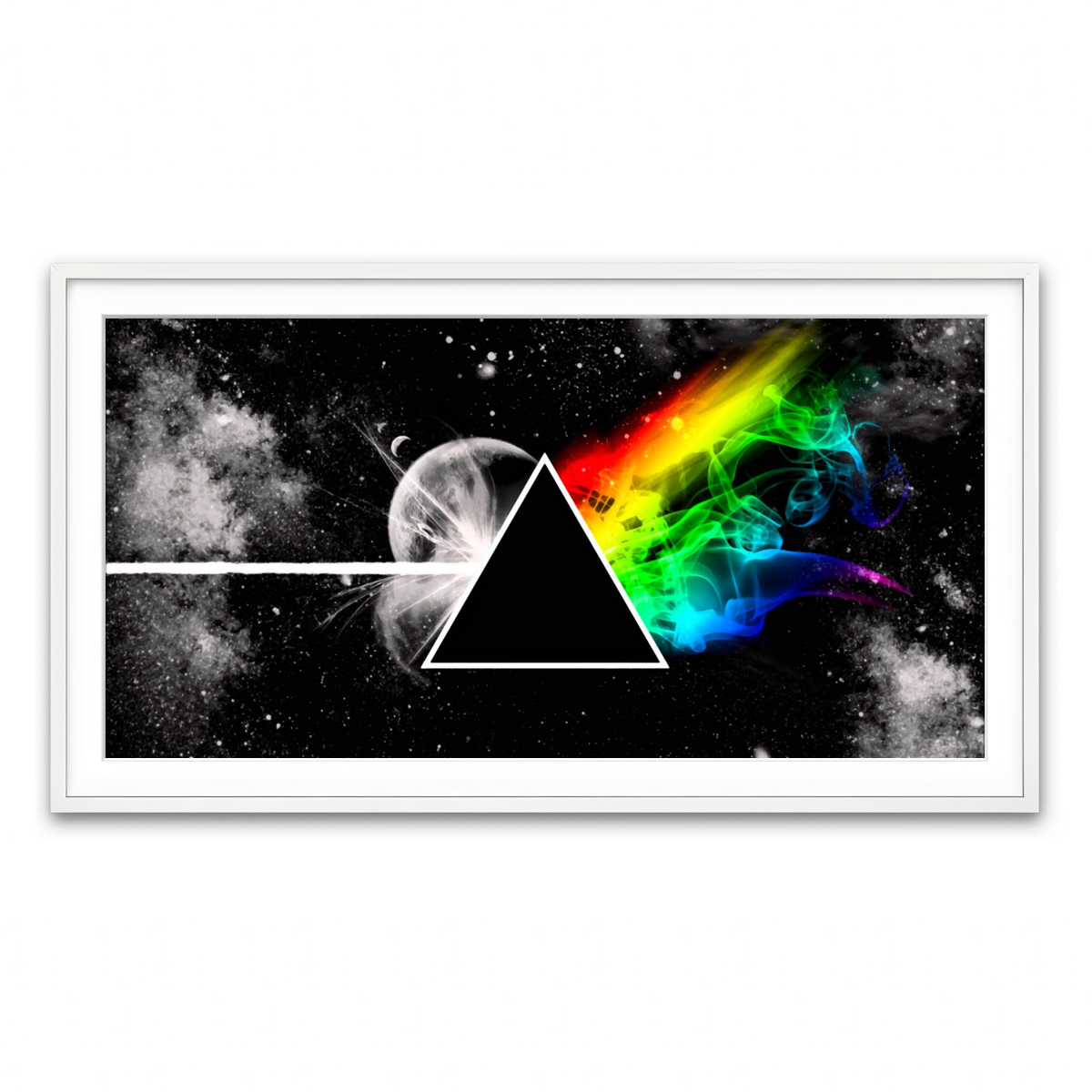 Framed Print 2x1 White