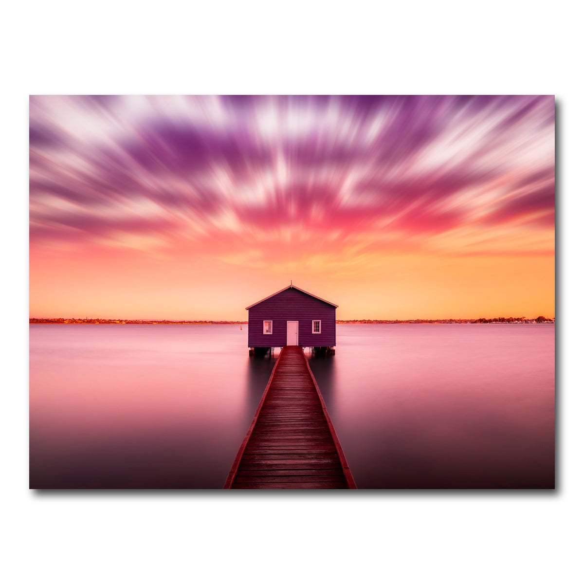 AUTO-MOCKUP WHITE | Pink lake house | 1 Piece | Gallery Wrap Canvas | group=4x3
