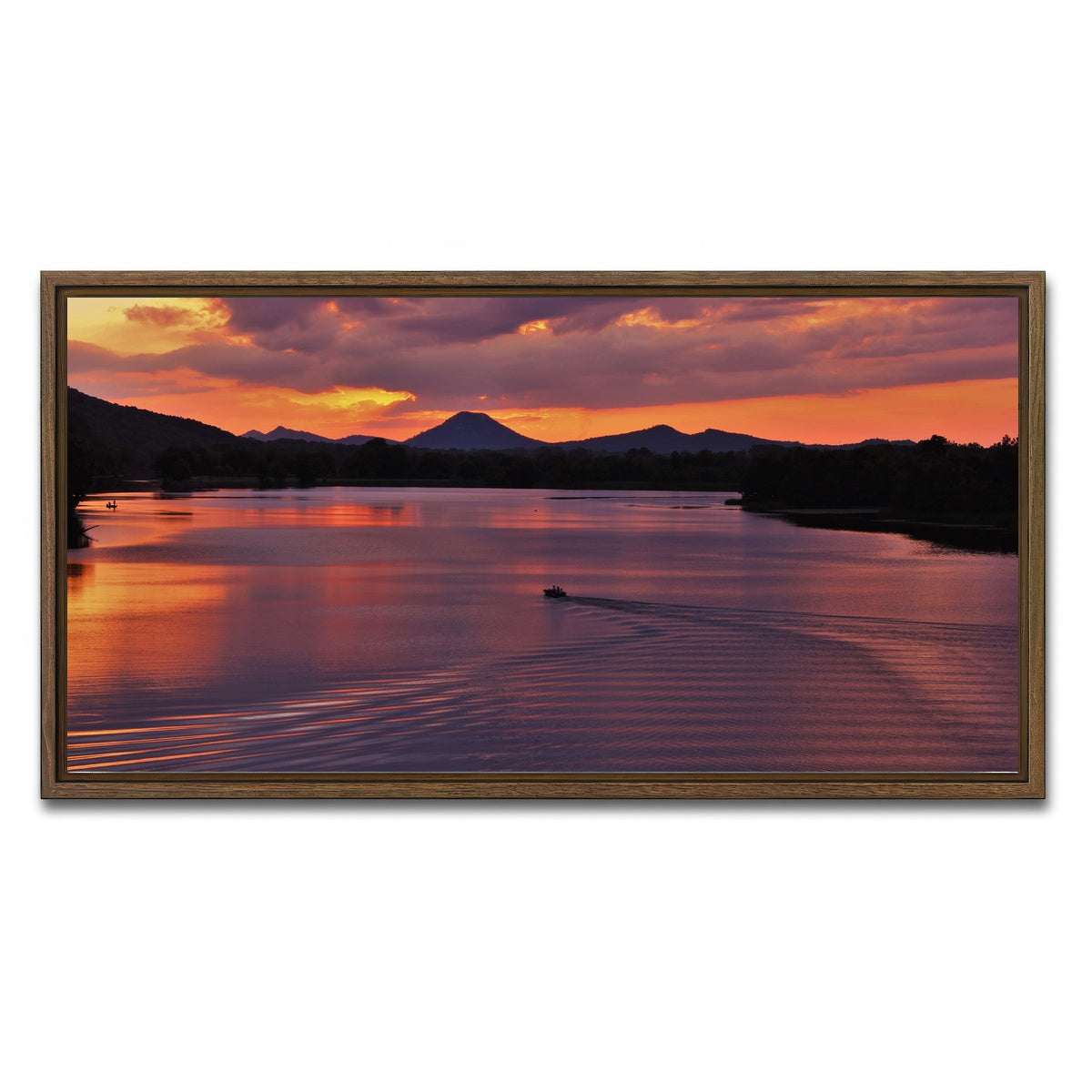 AUTO-MOCKUP WHITE | Pinnacle Mountain | 1 Piece | Walnut Framed Canvas | group=2x1