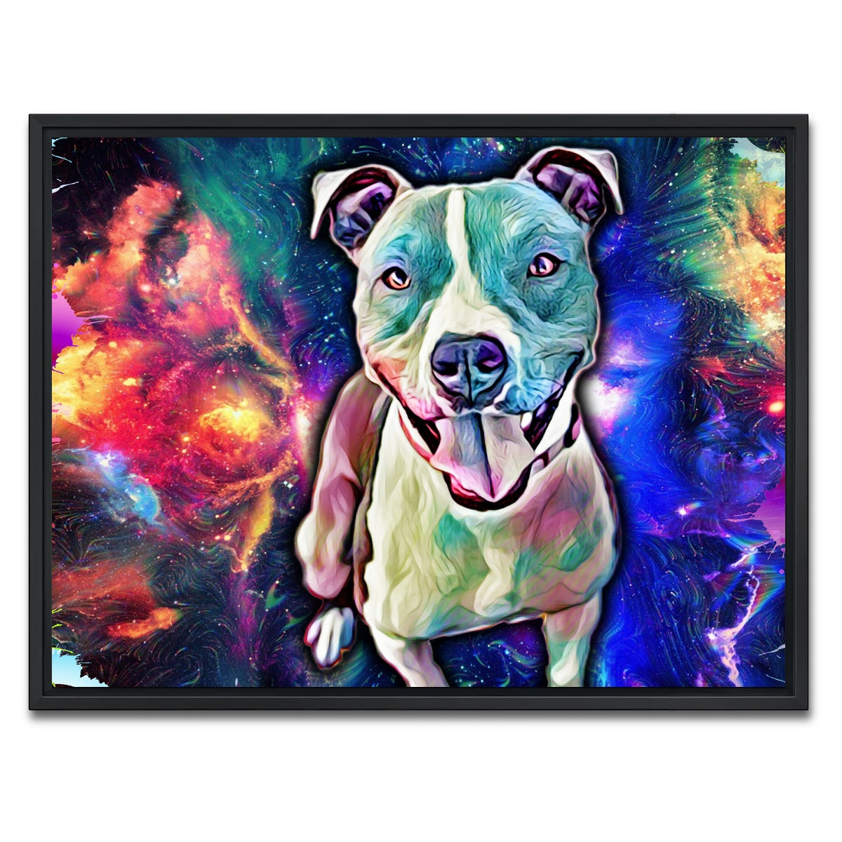 AUTO-MOCKUP WHITE | Pit Bull | 1 Piece | Black Framed Canvas | group=4x3