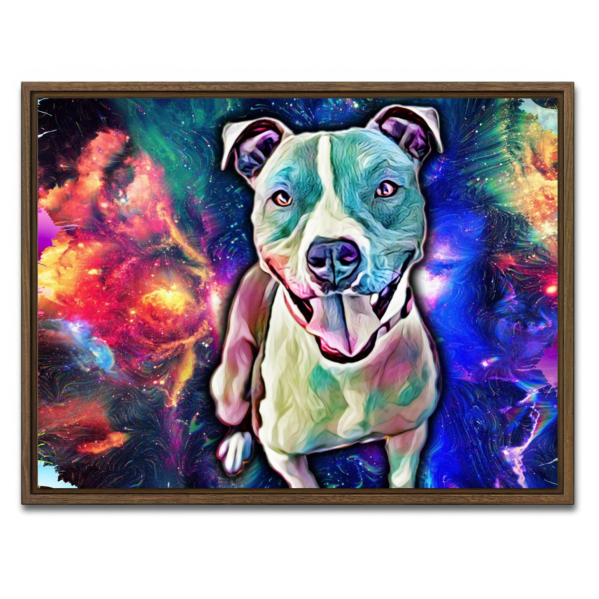 AUTO-MOCKUP WHITE | Pit Bull | 1 Piece | Walnut Framed Canvas | group=4x3