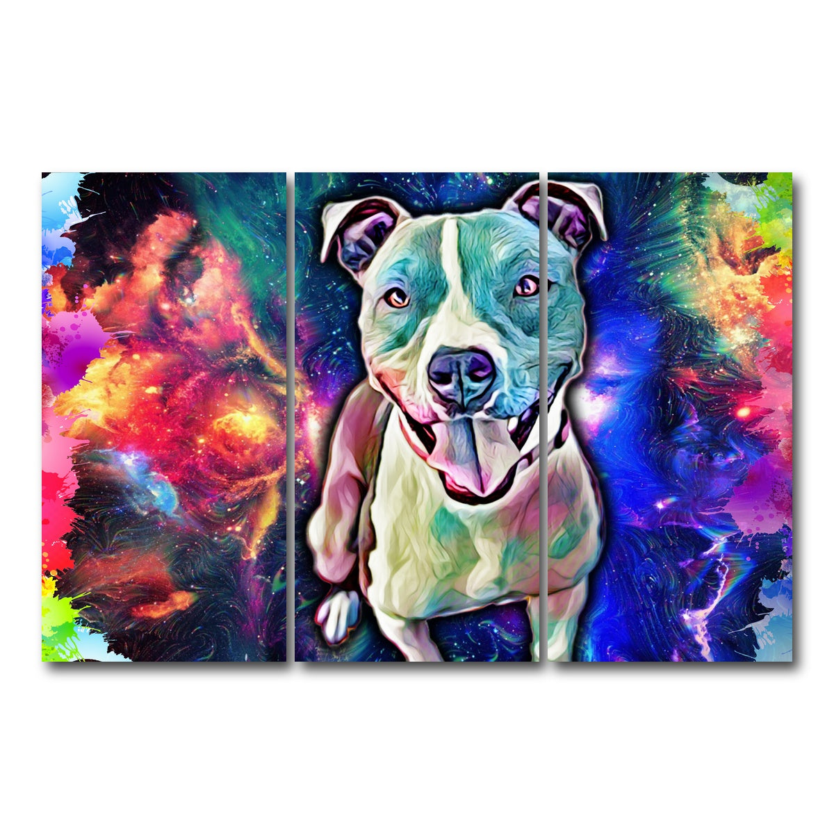 AUTO-MOCKUP WHITE | Pit Bull | 3 Piece | Gallery Wrap Canvas | group=12x24
