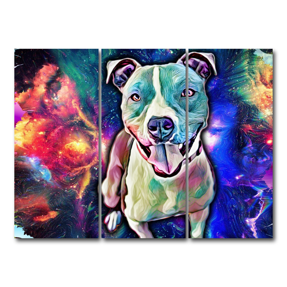 AUTO-MOCKUP WHITE | Pit Bull | 3 Piece | Gallery Wrap Canvas | group=8x18