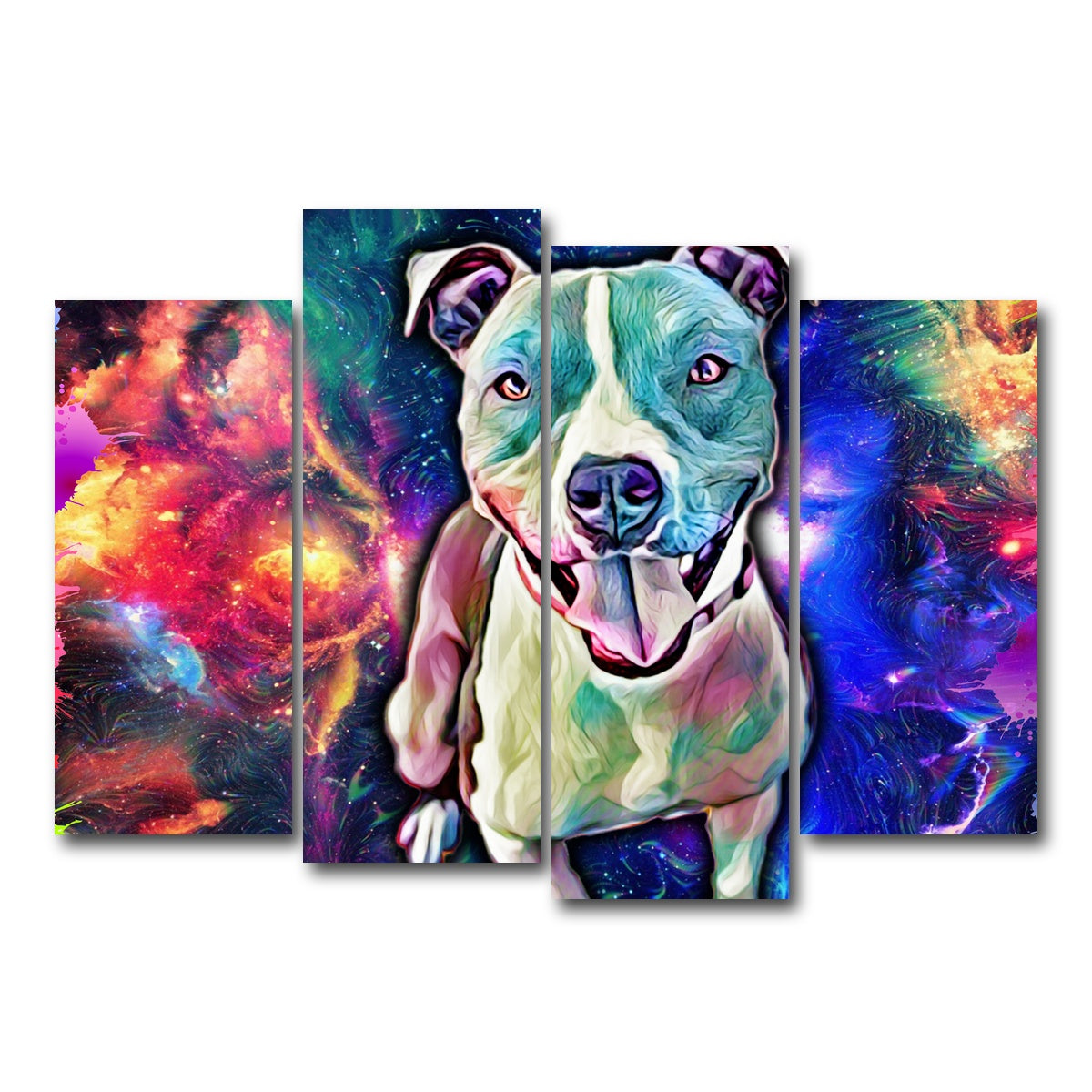 AUTO-MOCKUP WHITE | Pit Bull | 4 Piece | Gallery Wrap Canvas | group=4_normal