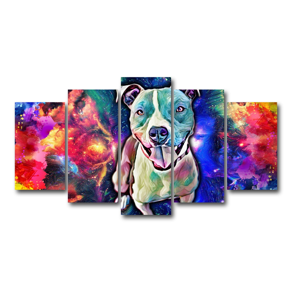 AUTO-MOCKUP WHITE | Pit Bull | 5 Piece | Gallery Wrap Canvas | group=5_normal