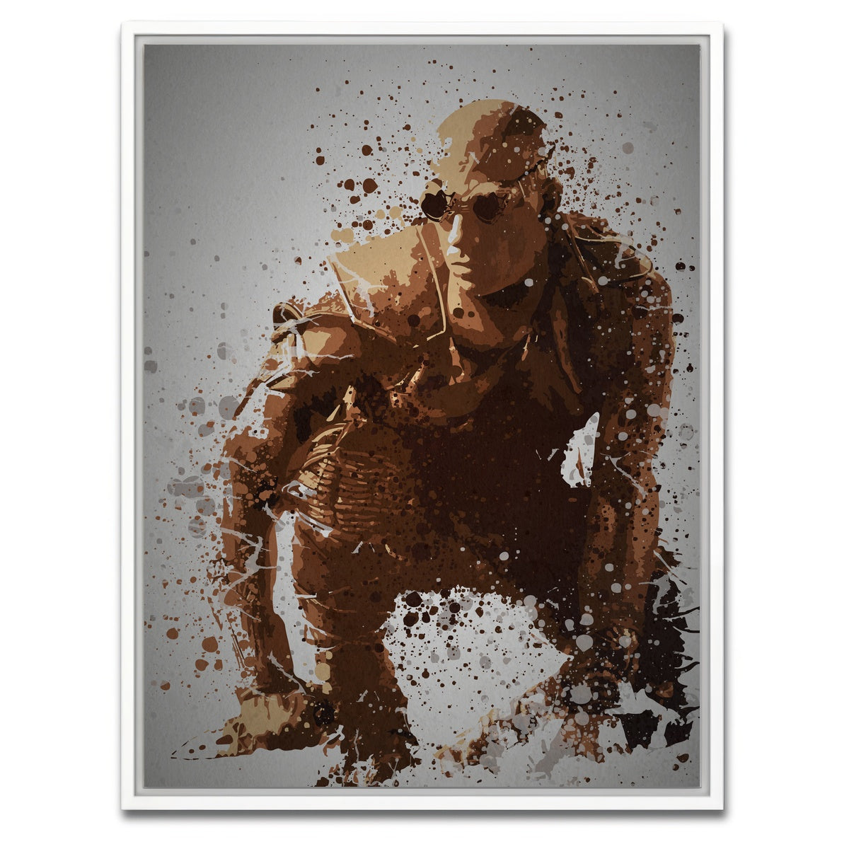 AUTO-MOCKUP WHITE | Pitch Black | 1 Piece | White Framed Canvas | group=3x4