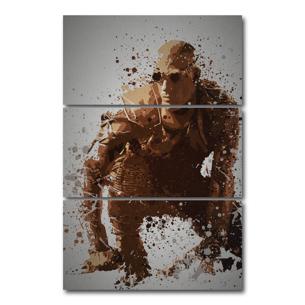 AUTO-MOCKUP WHITE | Pitch Black | 3 Piece | Gallery Wrap Canvas | group=12x24_stacked