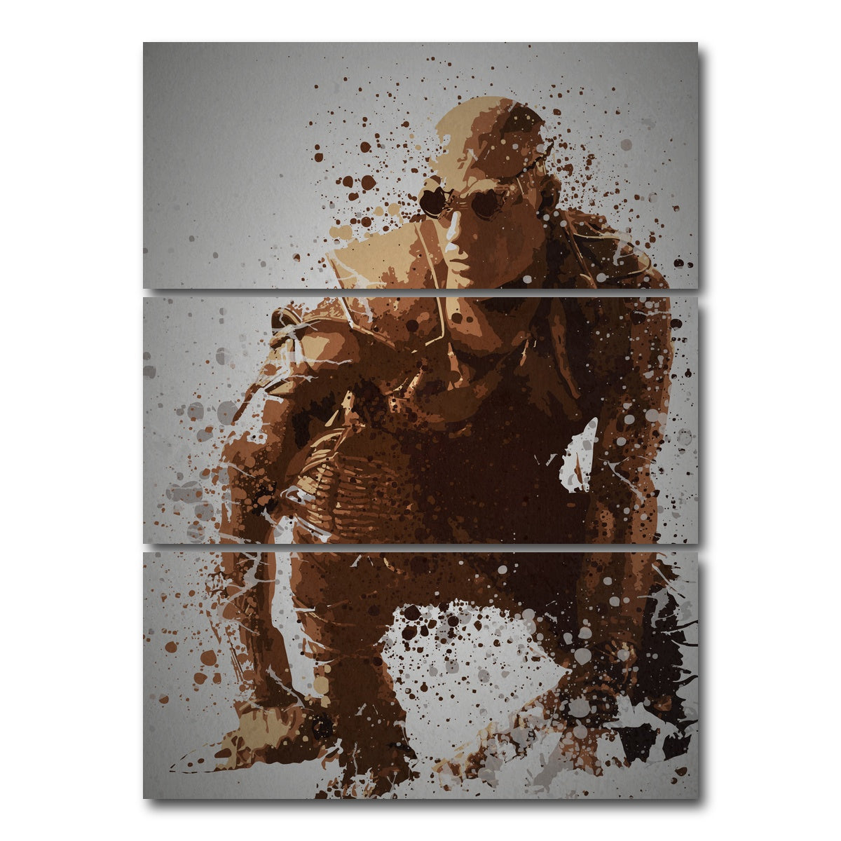 AUTO-MOCKUP WHITE | Pitch Black | 3 Piece | Gallery Wrap Canvas | group=8x18_stacked