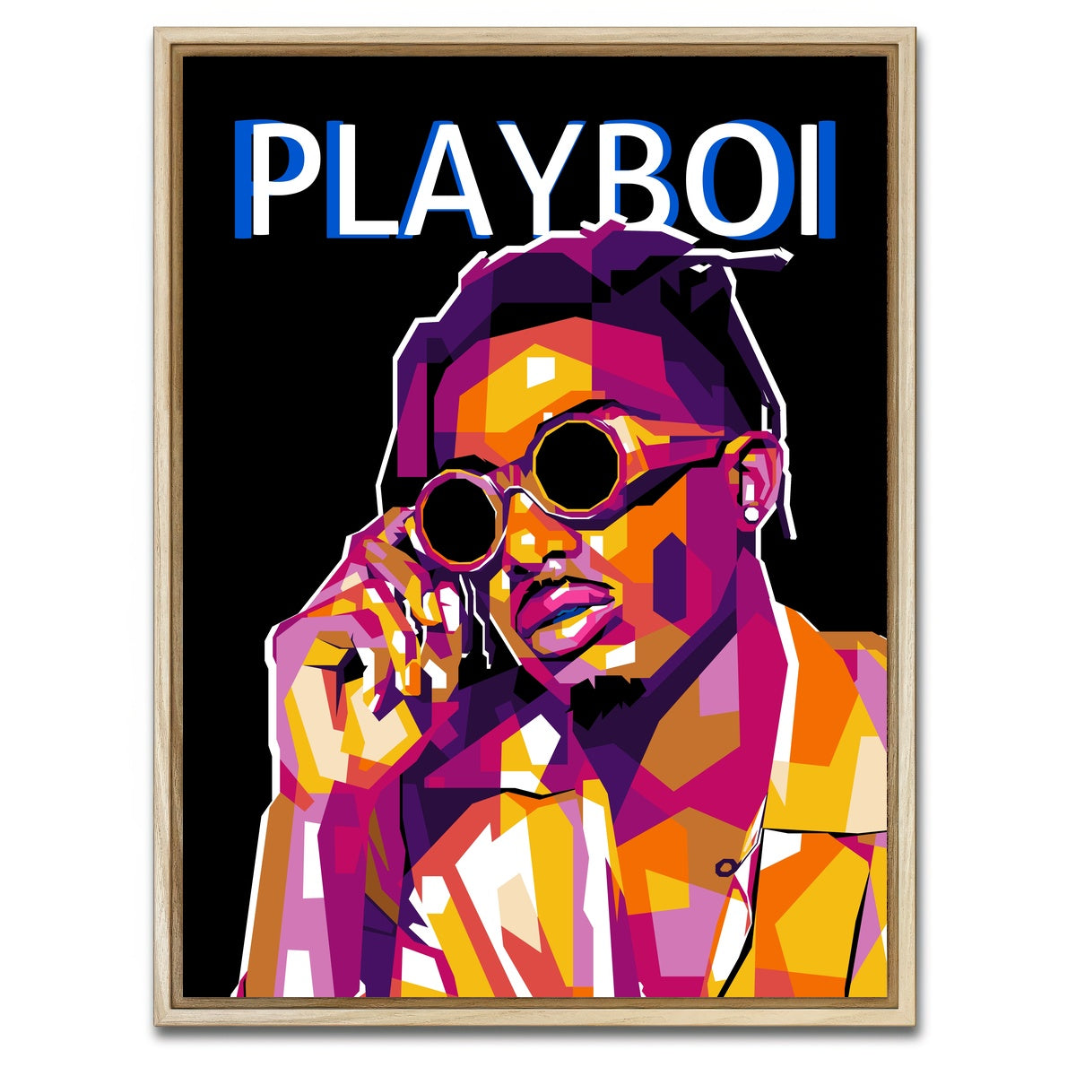 AUTO-MOCKUP WHITE | Playboi Carti | 1 Piece | Natural Framed Canvas | group=3x4