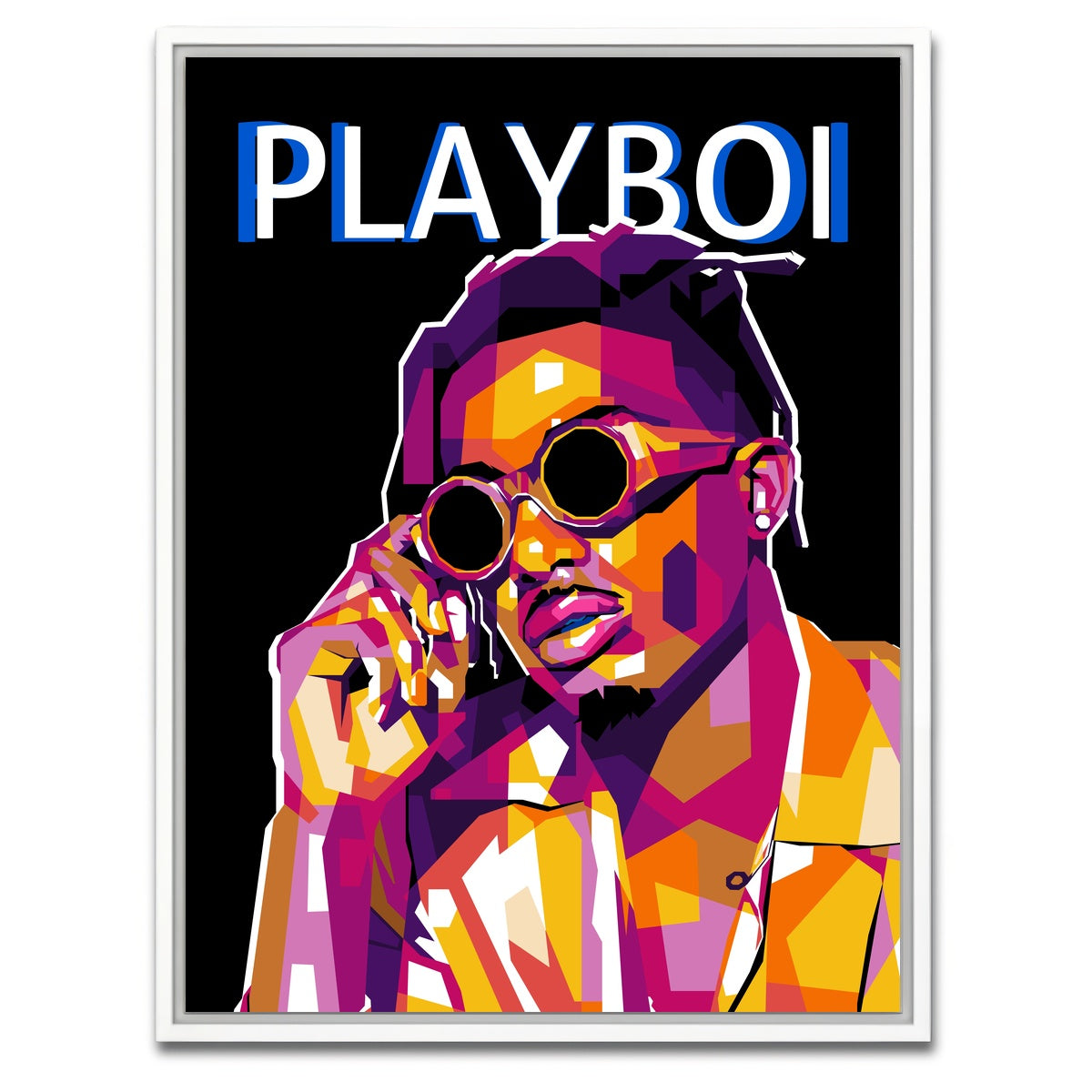 AUTO-MOCKUP WHITE | Playboi Carti | 1 Piece | White Framed Canvas | group=3x4