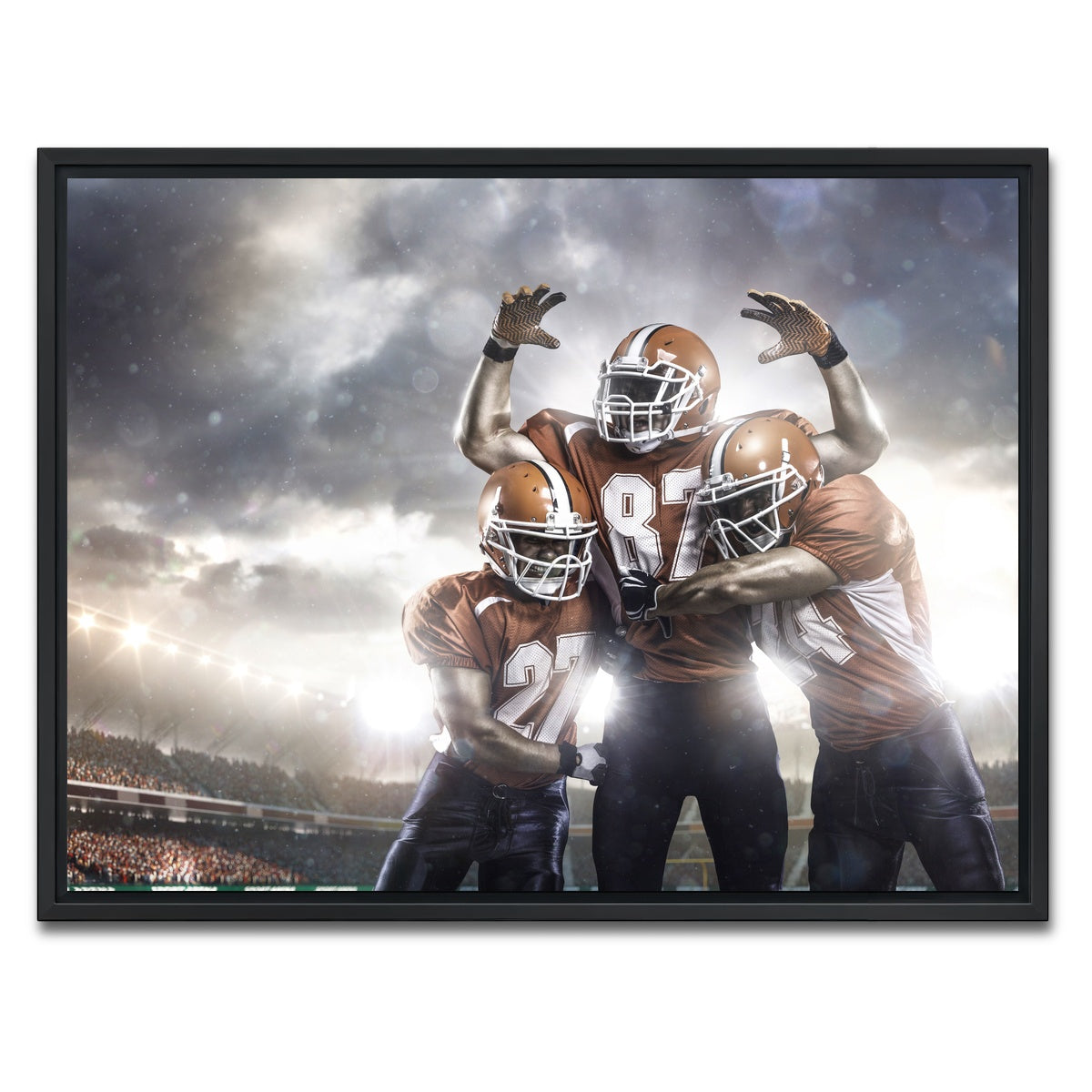 AUTO-MOCKUP WHITE | Players in Action | 1 Piece | Black Framed Canvas | group=4x3