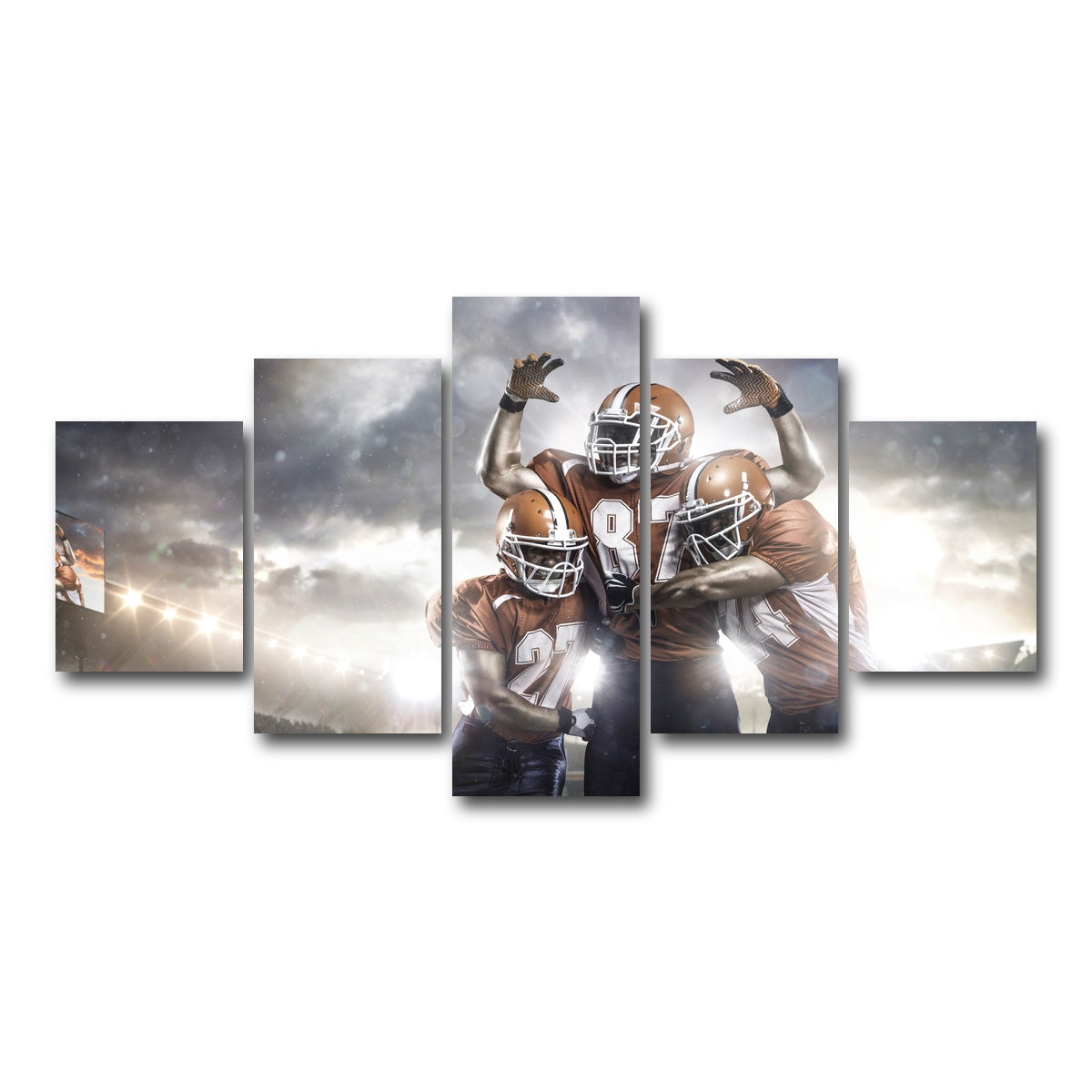 AUTO-MOCKUP WHITE | Players in Action | 5 Piece | Gallery Wrap Canvas | group=5_short