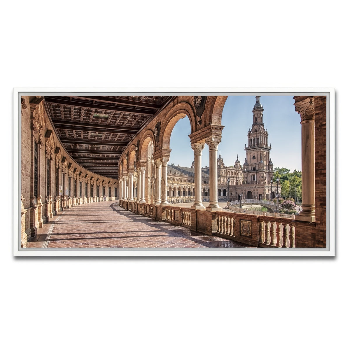 AUTO-MOCKUP WHITE | Plaza De Espana | 1 Piece | White Framed Canvas | group=2x1