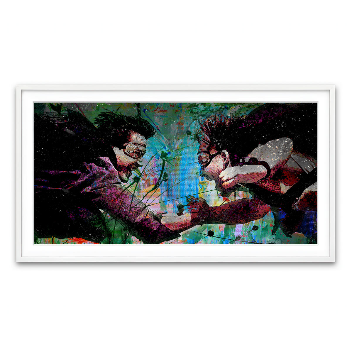 Framed Print 2x1 White