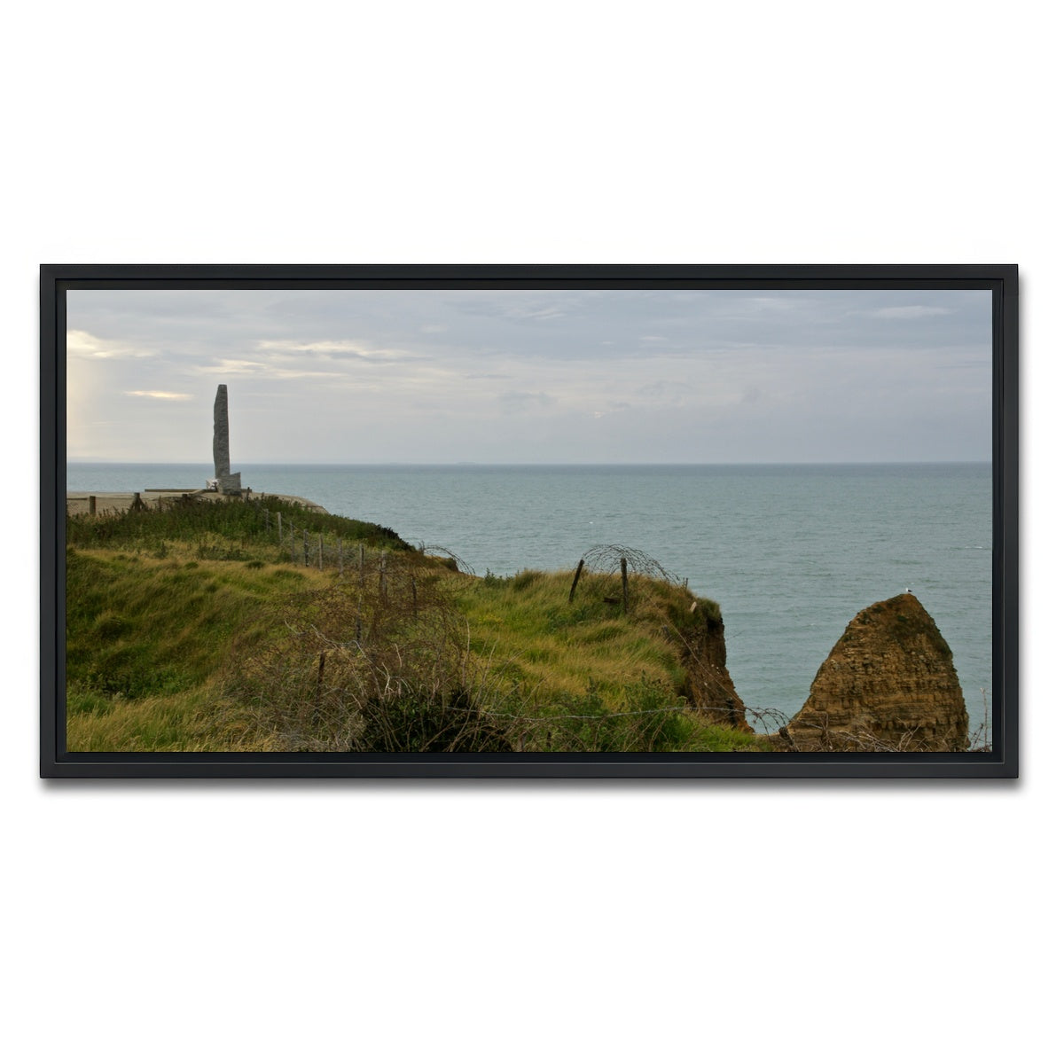 AUTO-MOCKUP WHITE | Pointe du Hoc - D Day | 1 Piece | Black Framed Canvas | group=2x1