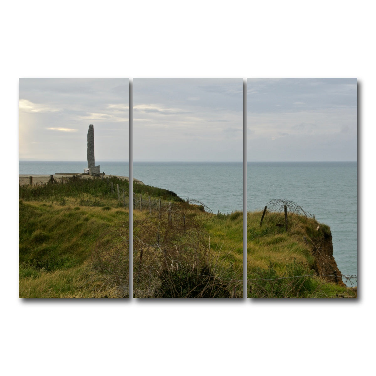 AUTO-MOCKUP WHITE | Pointe du Hoc - D Day | 3 Piece | Gallery Wrap Canvas | group=12x24