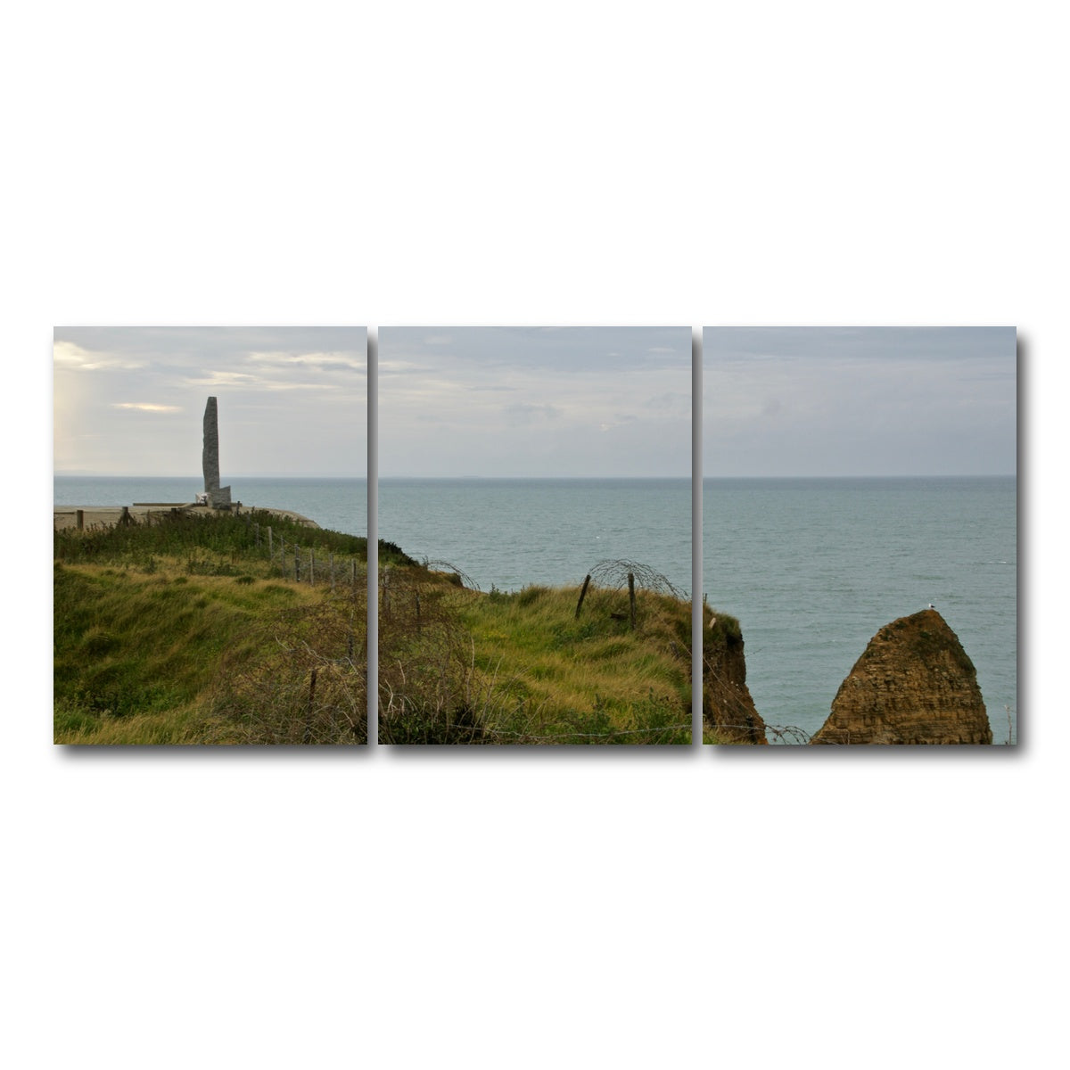 AUTO-MOCKUP WHITE | Pointe du Hoc - D Day | 3 Piece | Gallery Wrap Canvas | group=18x24