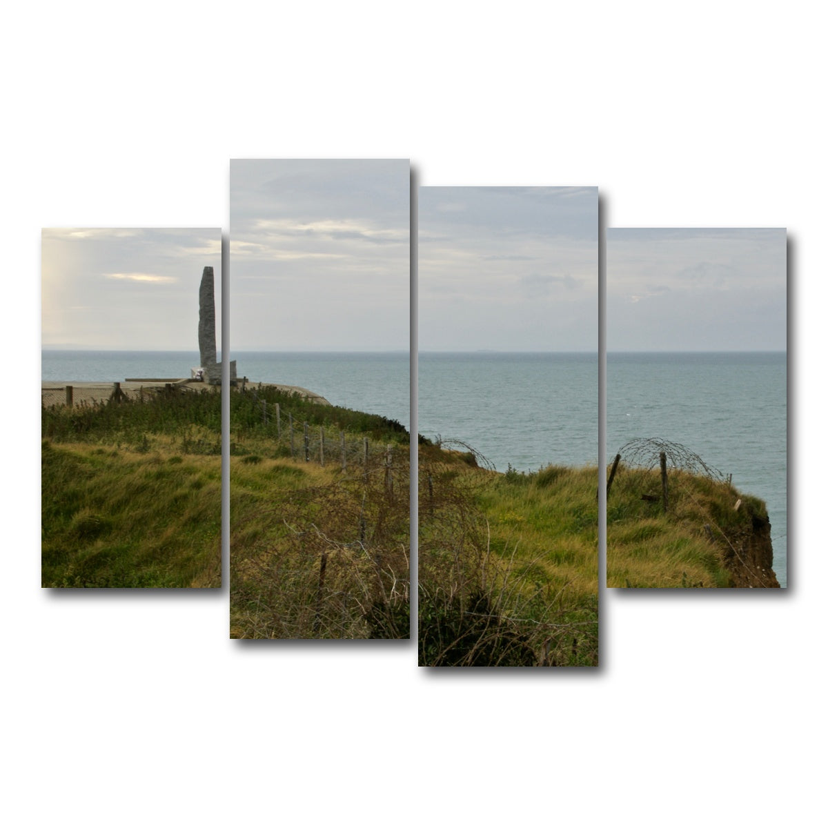 AUTO-MOCKUP WHITE | Pointe du Hoc - D Day | 4 Piece | Gallery Wrap Canvas | group=4_short