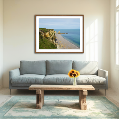 AUTO-MOCKUP ROOM | Pointe du Hoc Bluffs Wall Art