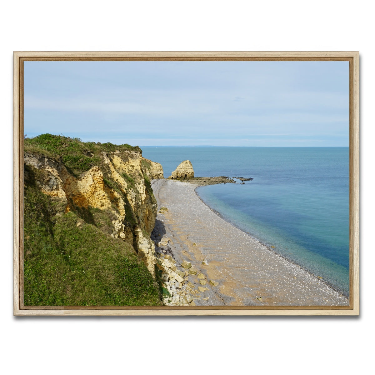 AUTO-MOCKUP WHITE | Pointe du Hoc Bluffs | 1 Piece | Natural Framed Canvas | group=4x3