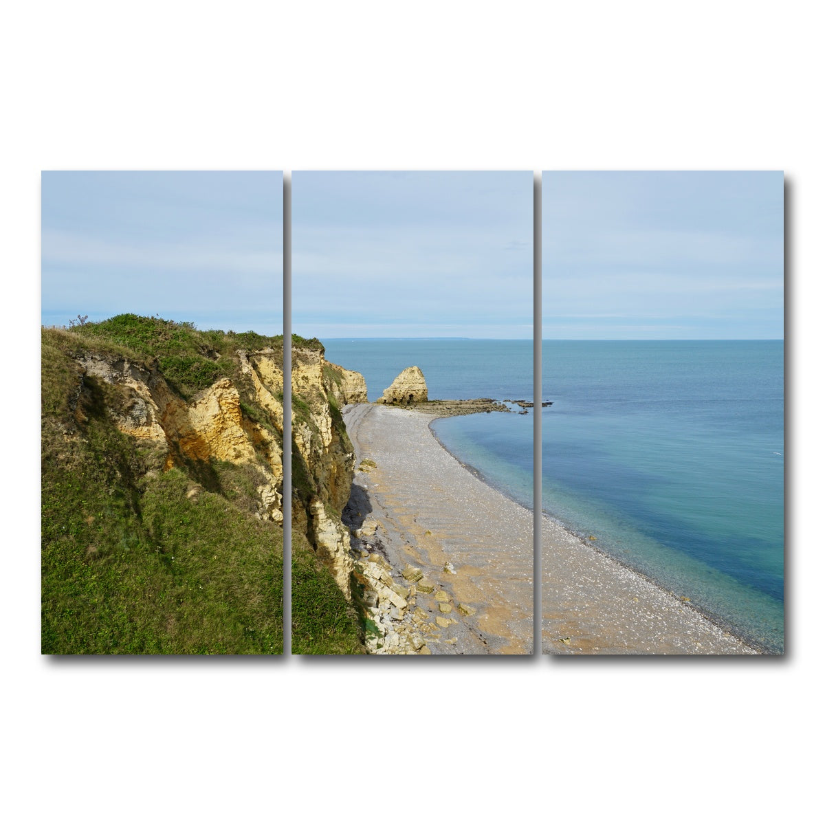 AUTO-MOCKUP WHITE | Pointe du Hoc Bluffs | 3 Piece | Gallery Wrap Canvas | group=12x24