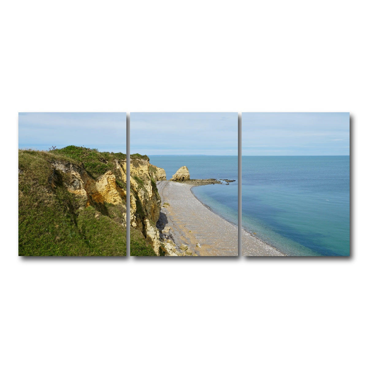 AUTO-MOCKUP WHITE | Pointe du Hoc Bluffs | 3 Piece | Gallery Wrap Canvas | group=18x24
