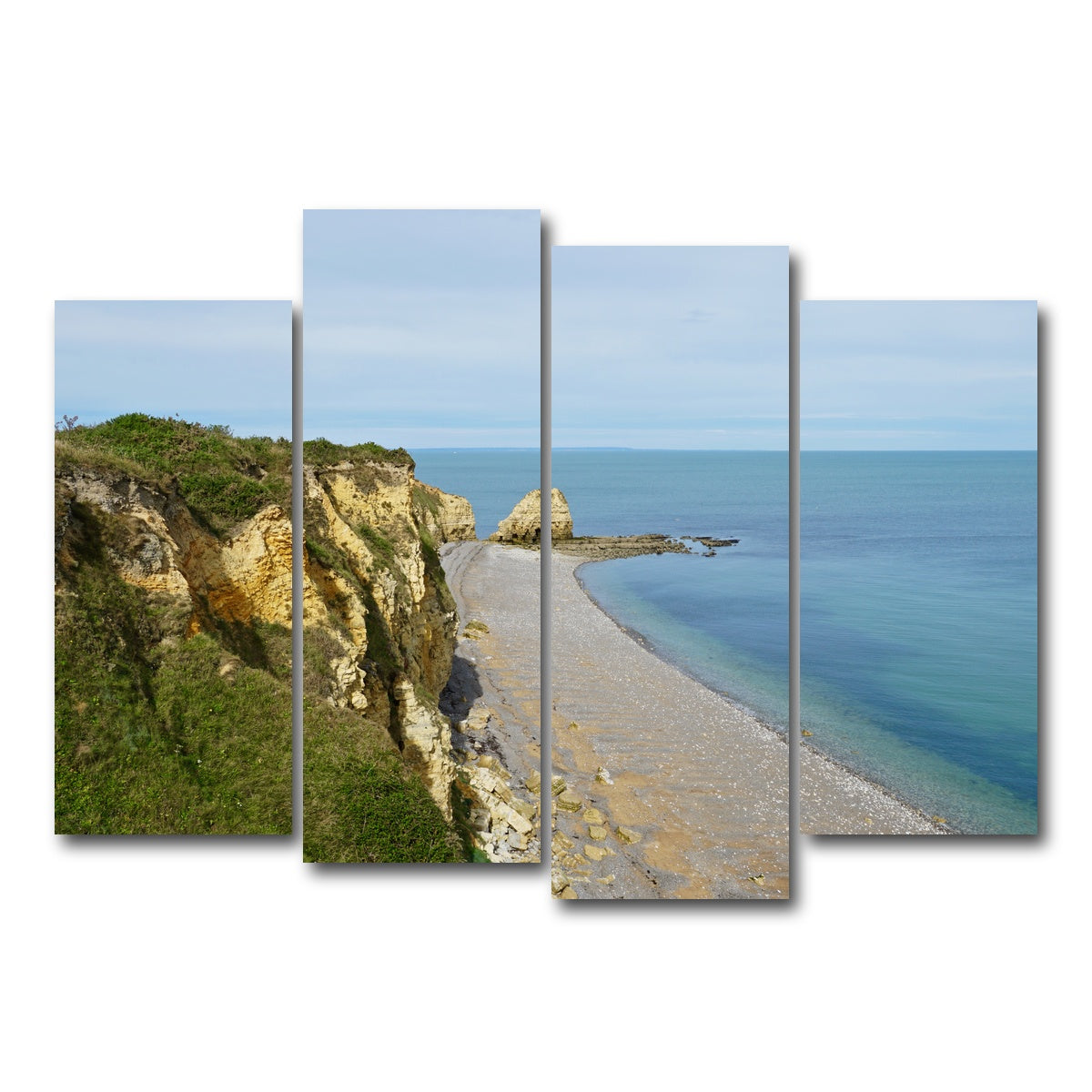 AUTO-MOCKUP WHITE | Pointe du Hoc Bluffs | 4 Piece | Gallery Wrap Canvas | group=4_normal