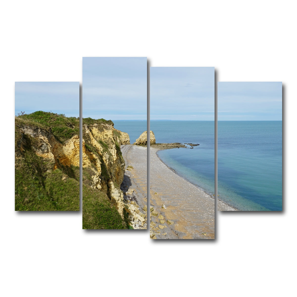 AUTO-MOCKUP WHITE | Pointe du Hoc Bluffs | 4 Piece | Gallery Wrap Canvas | group=4_short