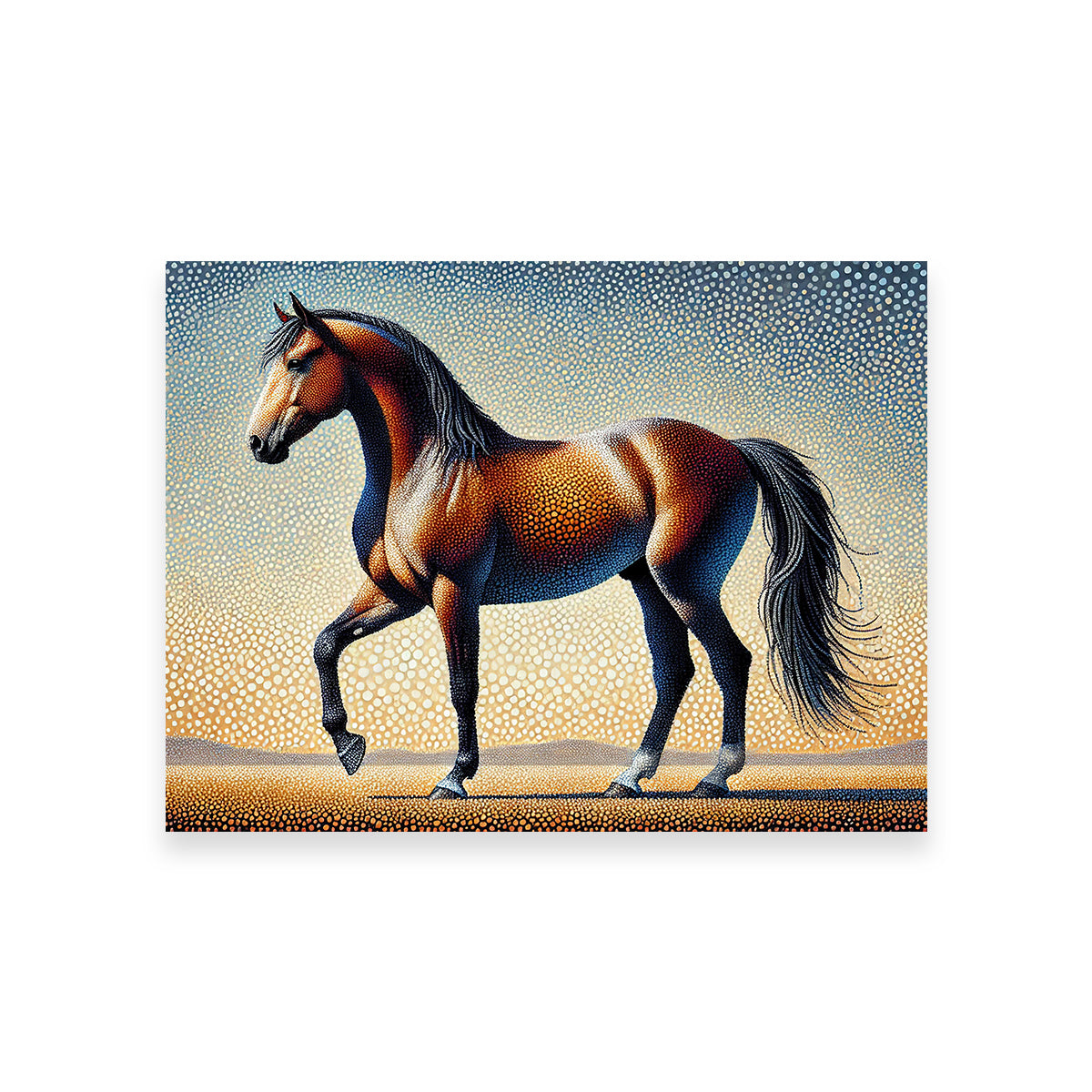 Pointillism Horse Wall Art