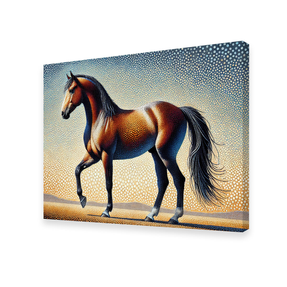 Pointillism Horse Wall Art