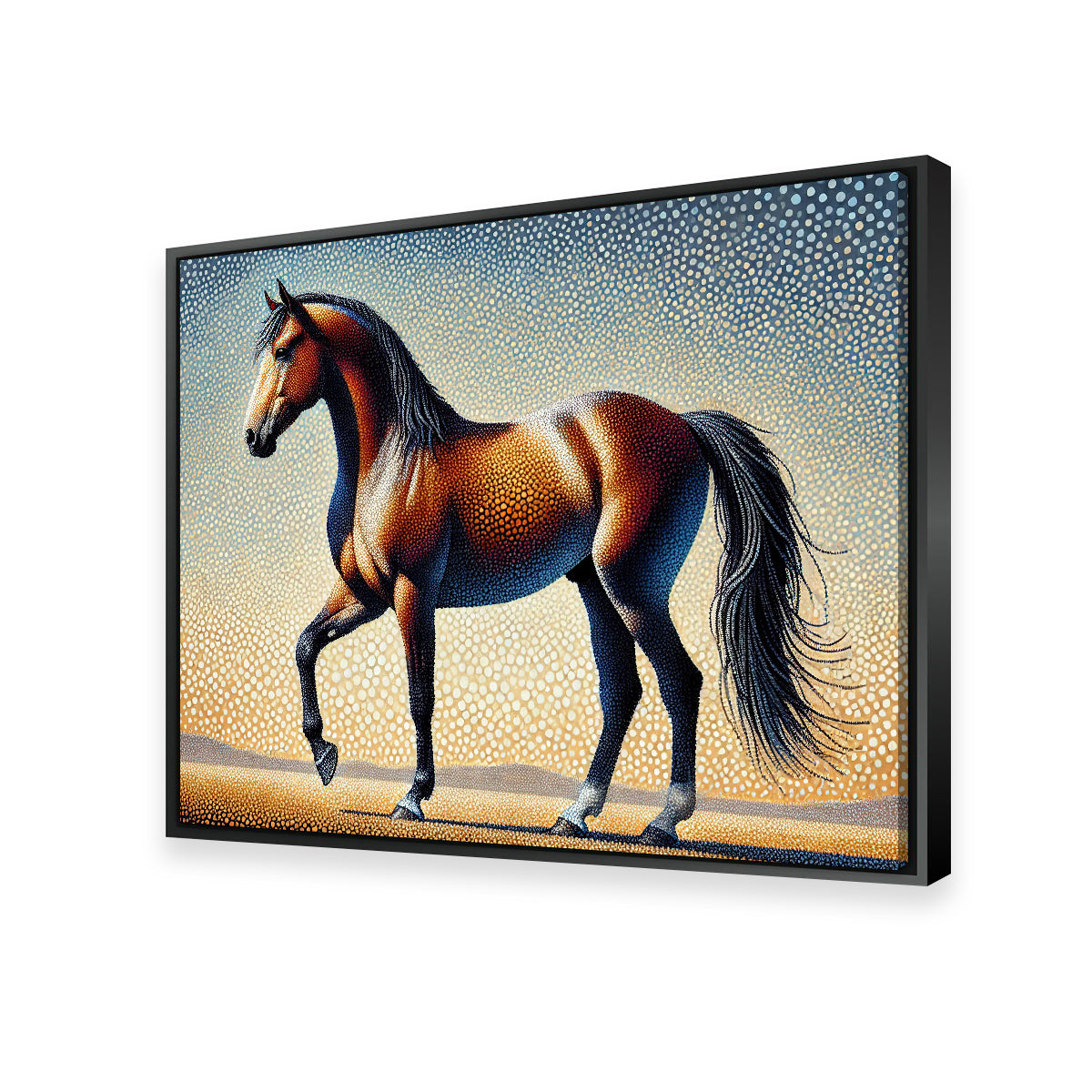 Pointillism Horse Wall Art