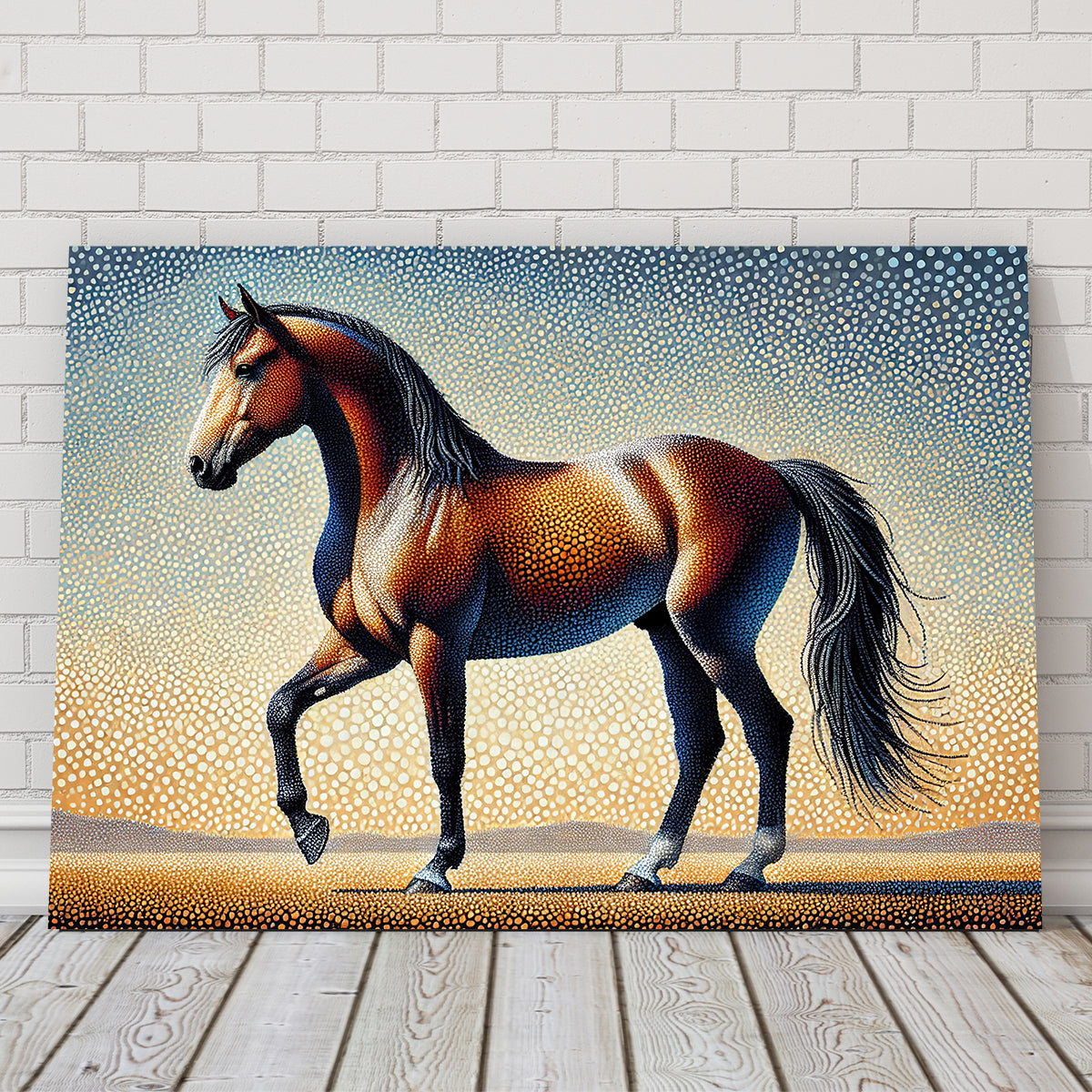 Pointillism Horse Wall Art