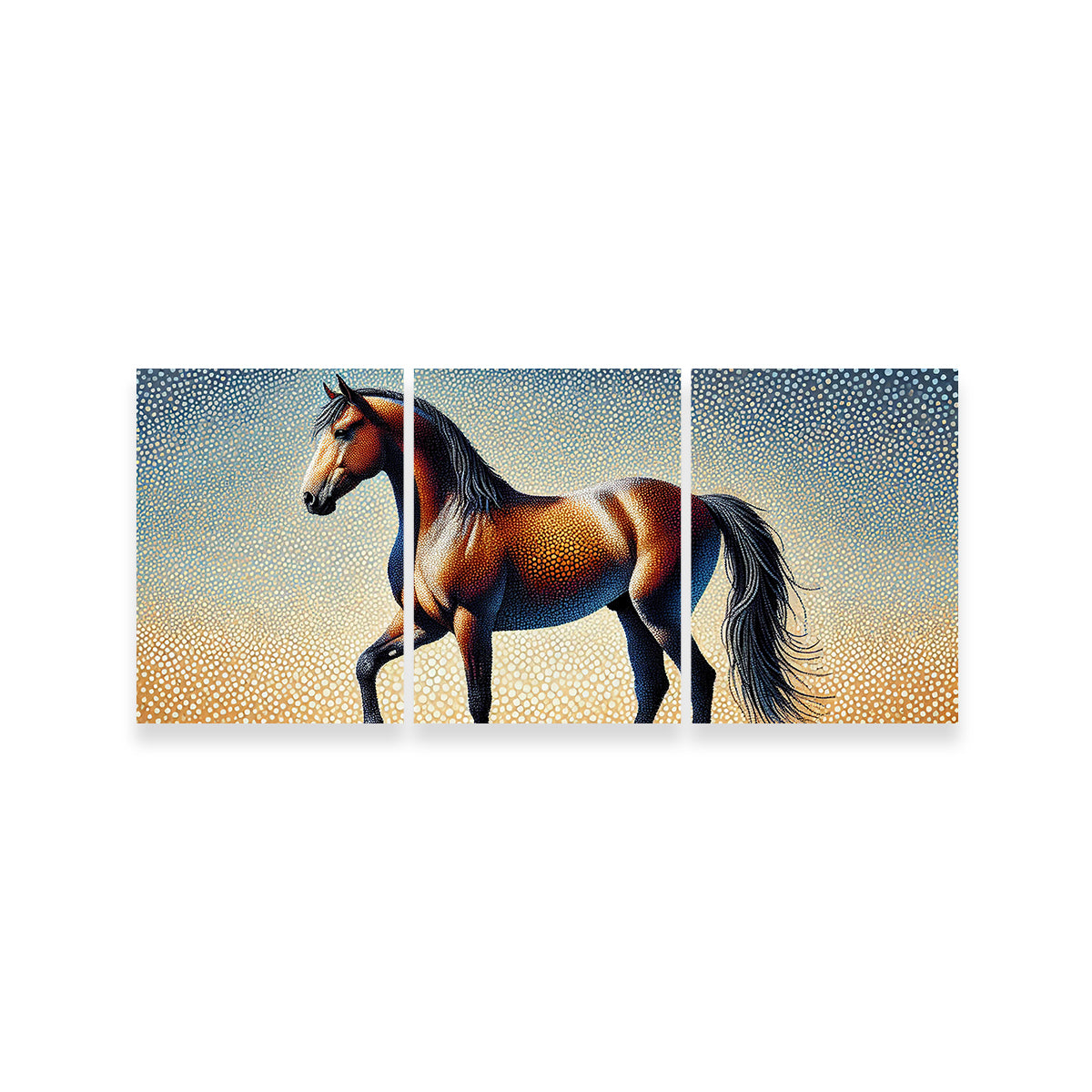 Pointillism Horse Wall Art