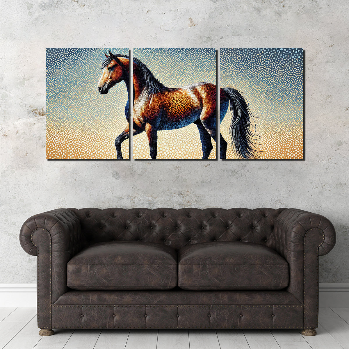 Pointillism Horse Wall Art